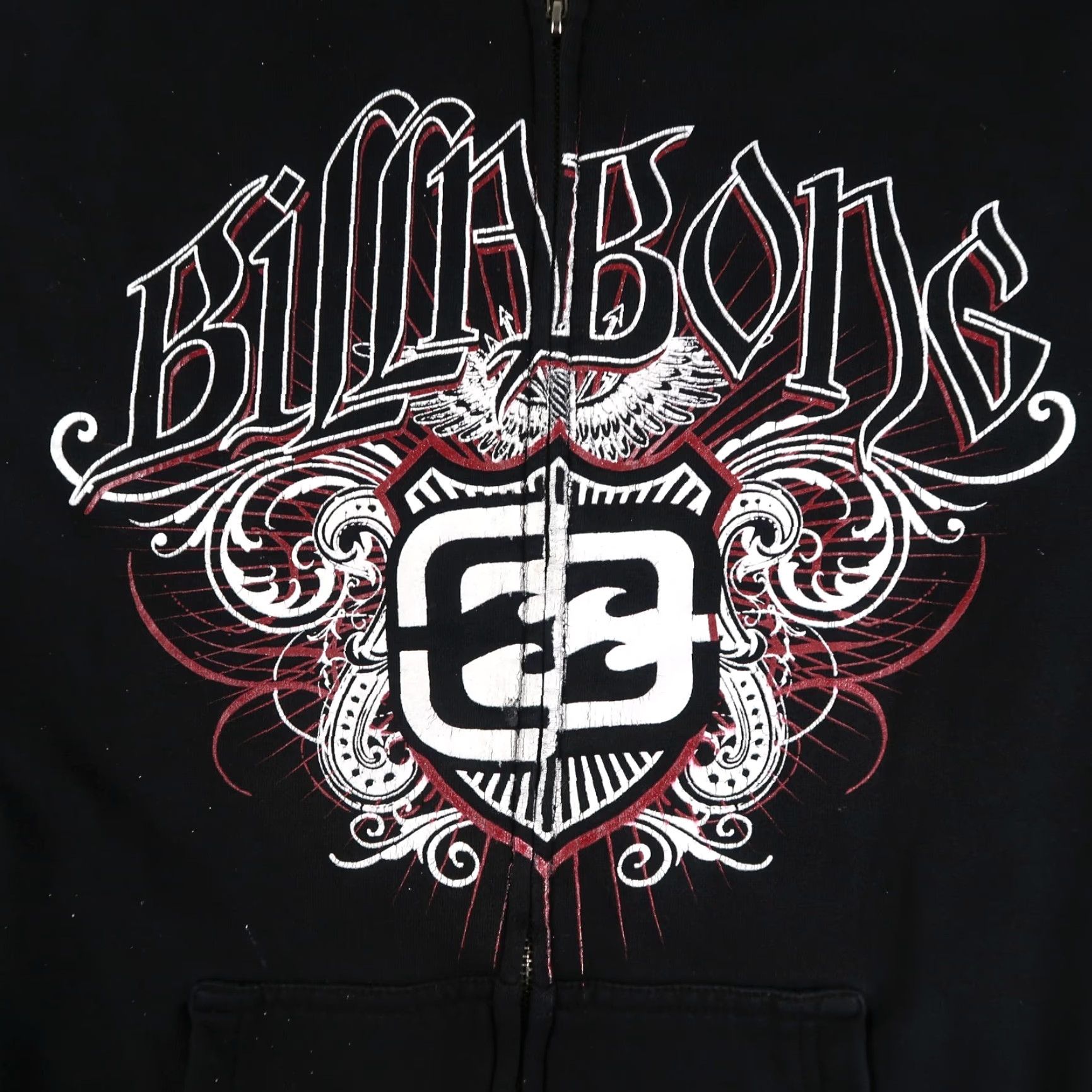 Billabong VINTAGE Billabong Grunge Hoodie Large Black Zip Up Sweatshirt Mens L Size US L / EU 52-54 / 3 - 4 Thumbnail