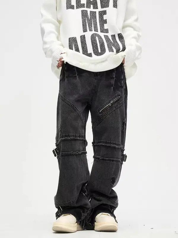 Japanese Brand Retro street design overalls and street jeans Size US 33 - 5 Thumbnail