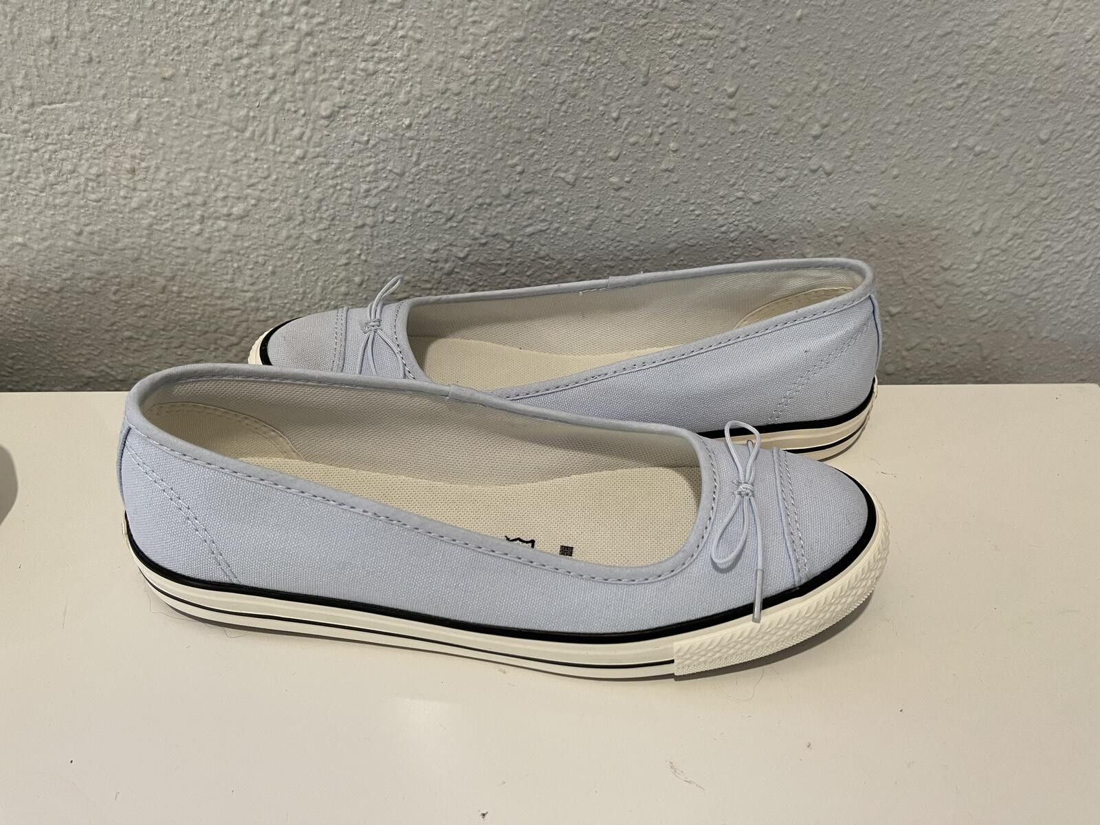 Converse Converse Light Blue Ballet Flat Sneakers Size US 7.5 / IT 37.5 - 2 Thumbnail