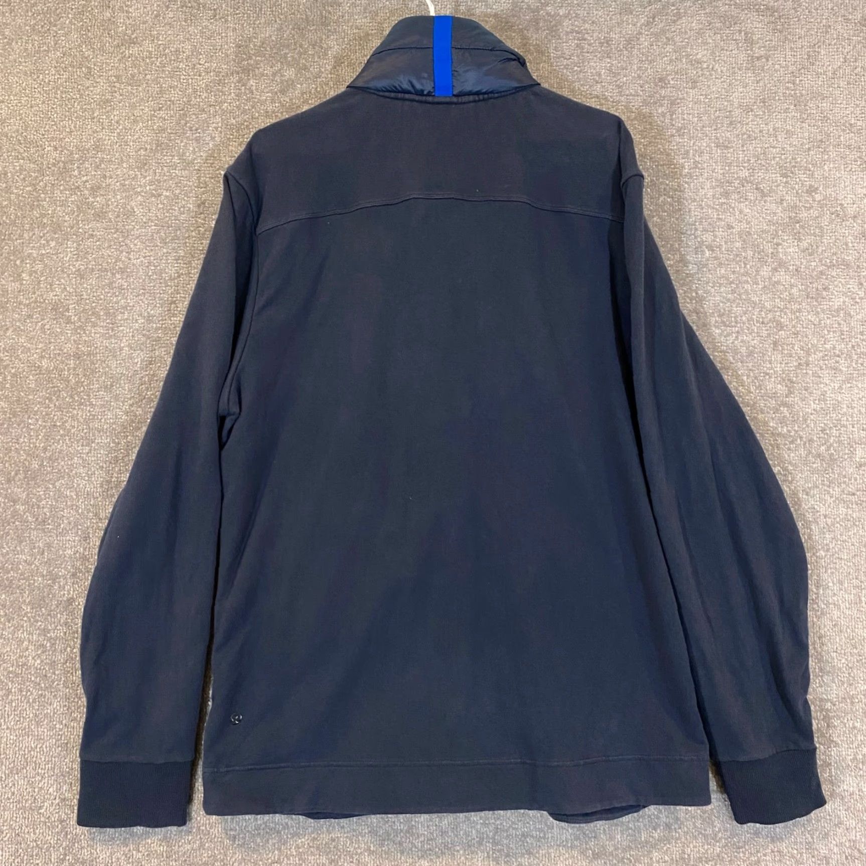 Lululemon LULULEMON Jacket Mens XL Navy Blue Full Zip Puff Collar Elbow Performance M41465 - Regular Size, Blue, Solid, Jacket, Men Size US XL / EU 56 / 4 - 2 Thumbnail