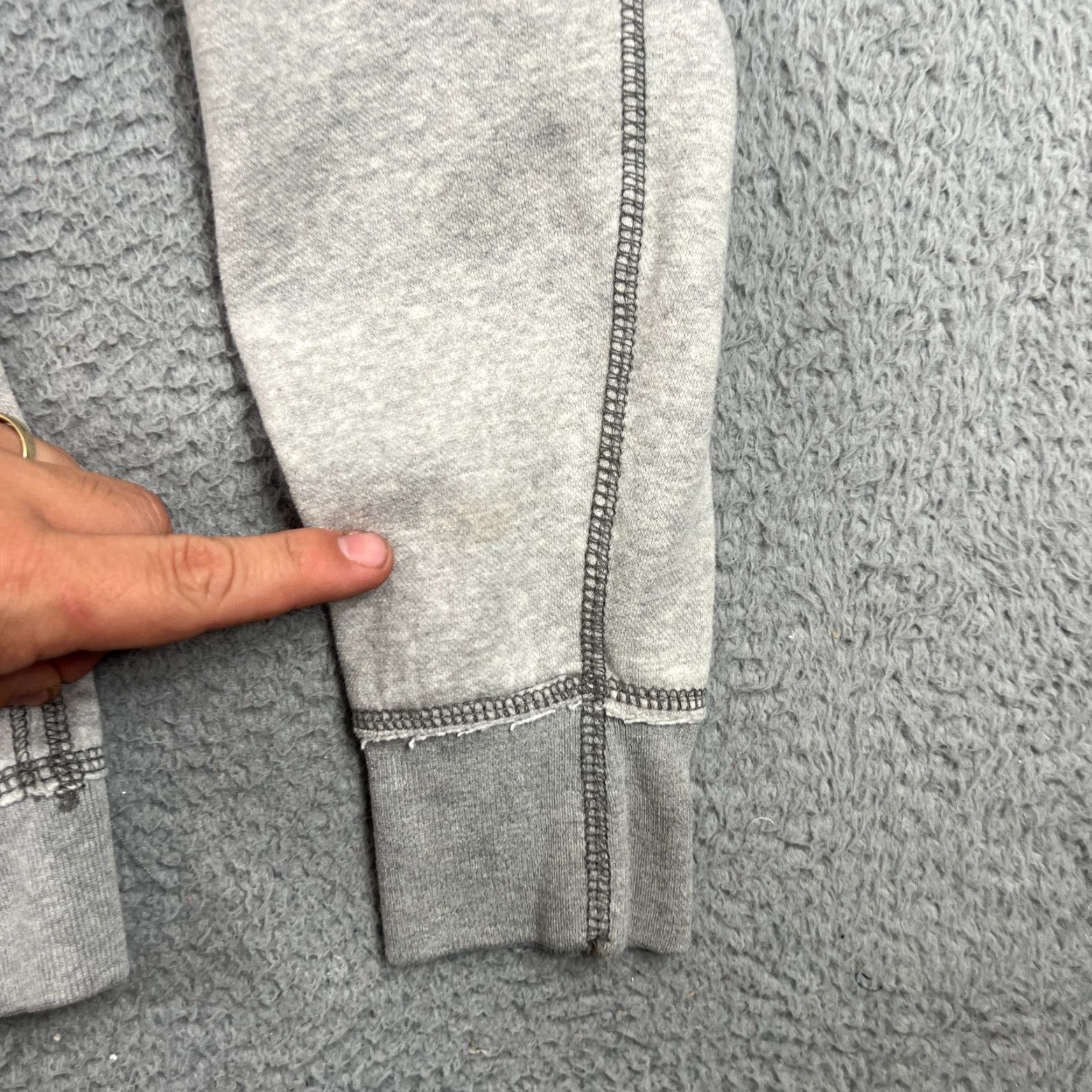Vintage Aéropostale Dream On Exposed Seam Hoodie Pullover Sweatshirt Long Sleeve Gray M Size M / US 6-8 / IT 42-44 - 7 Thumbnail