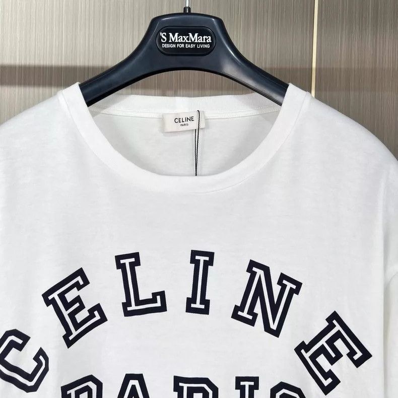 Celine Celine Paris Short Sleeve Crop Top Size M / US 6-8 / IT 42-44 - 3 Thumbnail