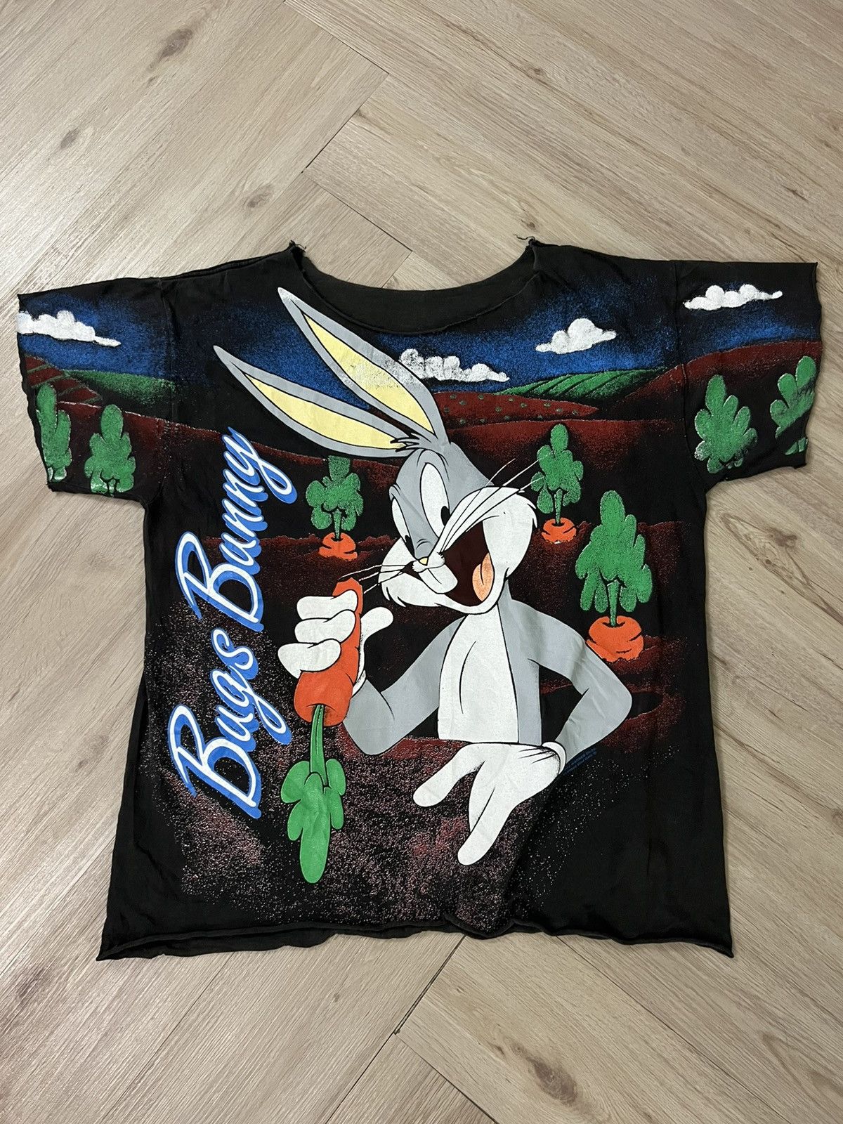 image of Vintage Bugs Bunny Looney Tunes 1993 Shirt in Black, Men's (Size XL)