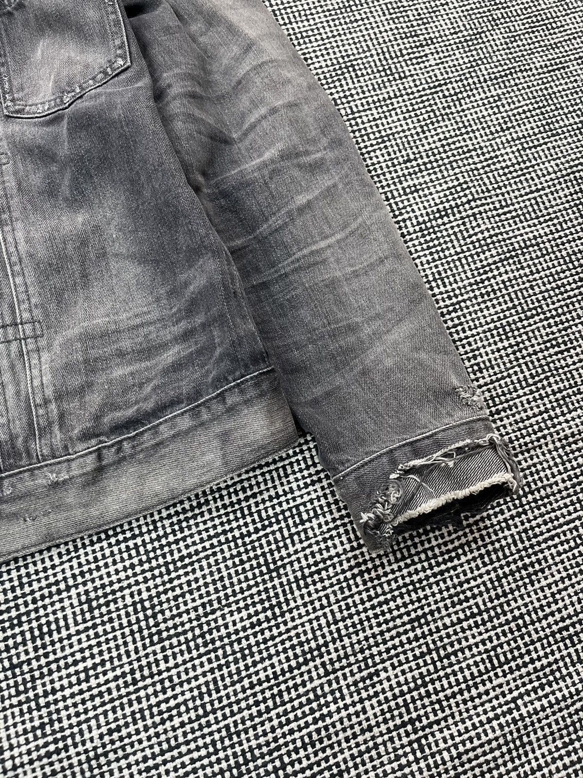 Other ➕ Allsaints distressed black faded washed denim jacket Size US XS / EU 42 / 0 - 6 Thumbnail