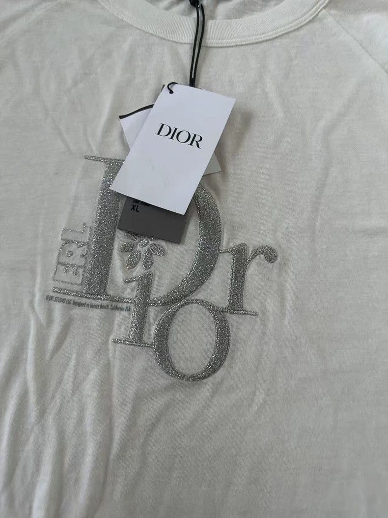 Dior DIOR Logo Embroidered Long Sleeve TShirt-2506 Size US XL / EU 56 / 4 - 4 Thumbnail