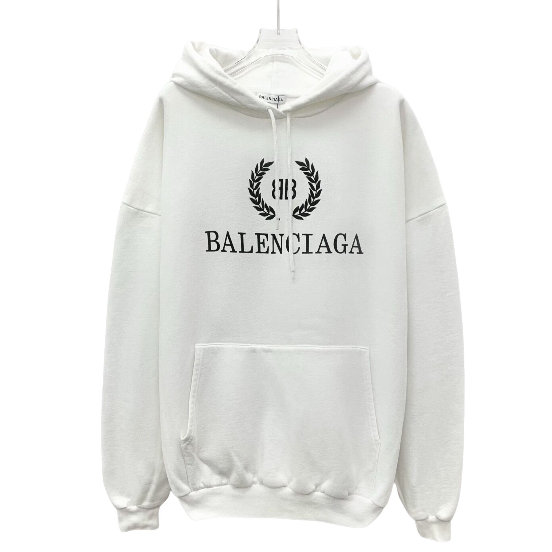 Balenciaga Balenciaga BB Wreath Logo Hoodie White XS Size US XS / EU 42 / 0 - 1 Thumbnail