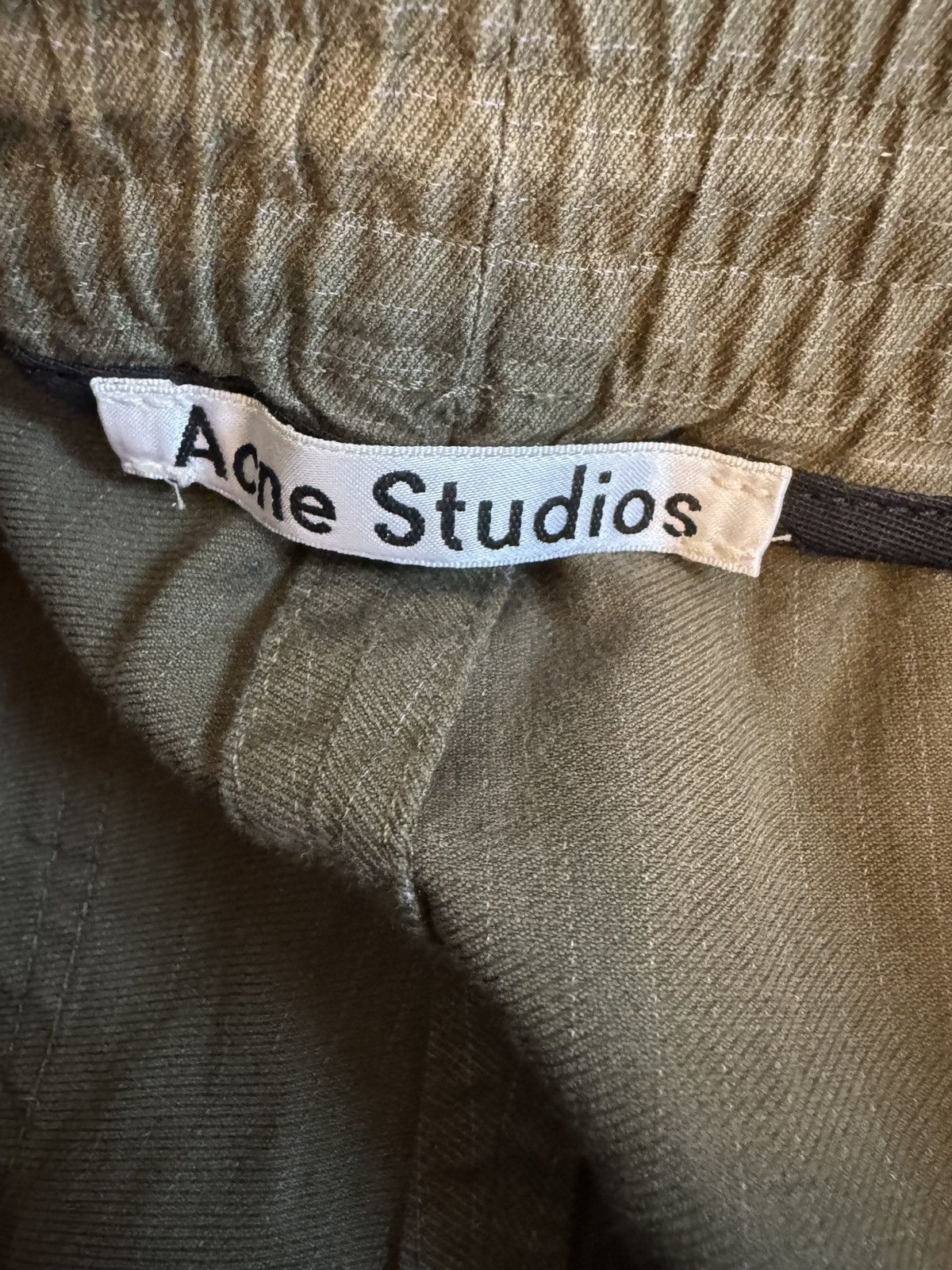 Acne Studios Acne Studios cropped green pinstripe trouser Size US 32 / EU 48 - 7 Thumbnail
