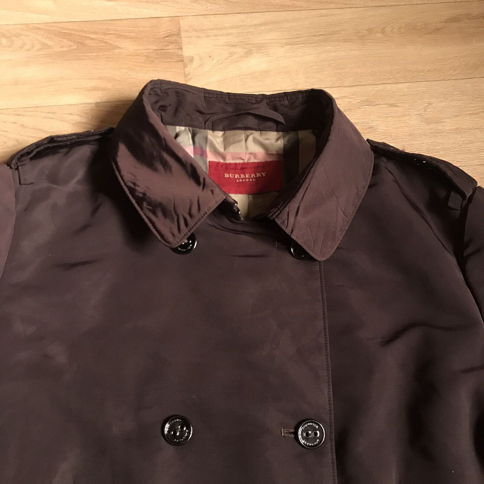 Burberry Burberry LONDON womens jacket Trench coat Nova Check brown Size L / US 10 / IT 46 - 7 Thumbnail