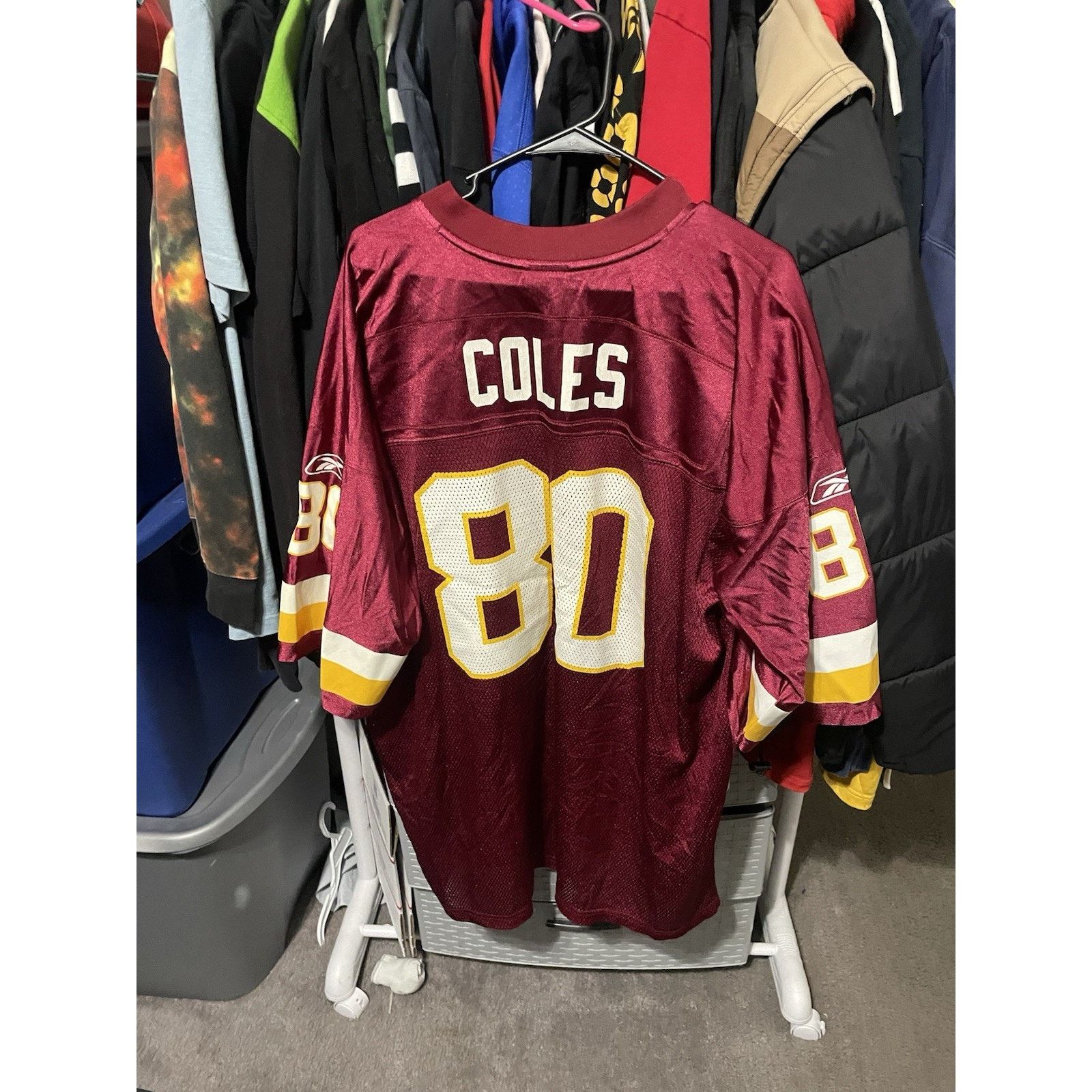 Reebok Size 2XL-Vintage Washington Redskins Laveranues Coles #80NFL Size US XXL / EU 58 / 5 - 2 Thumbnail
