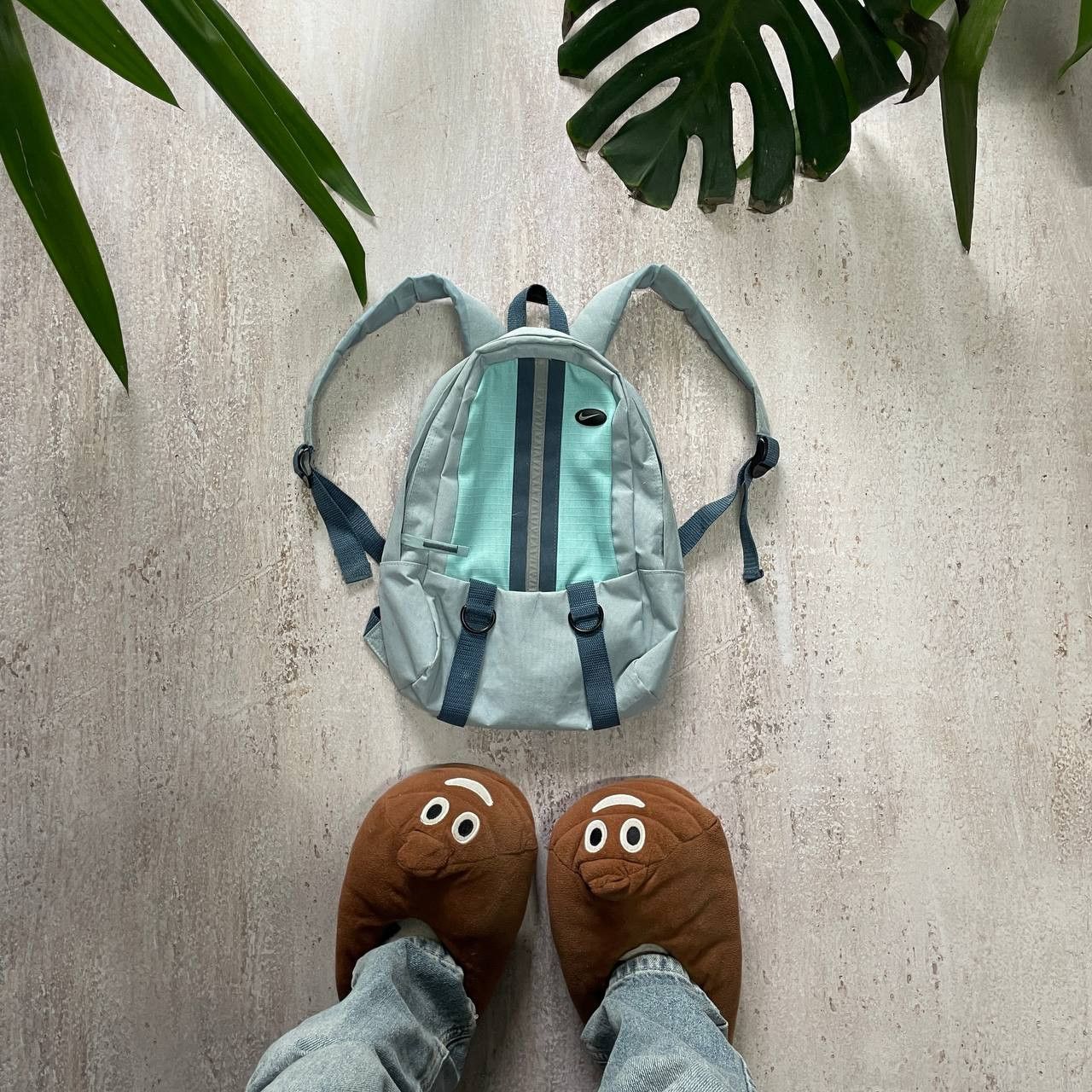 Nike × Vintage VINTAGE 90S NIKE MINI BACKPACK RARE BABY BLUE Size ONE SIZE - 1 Thumbnail