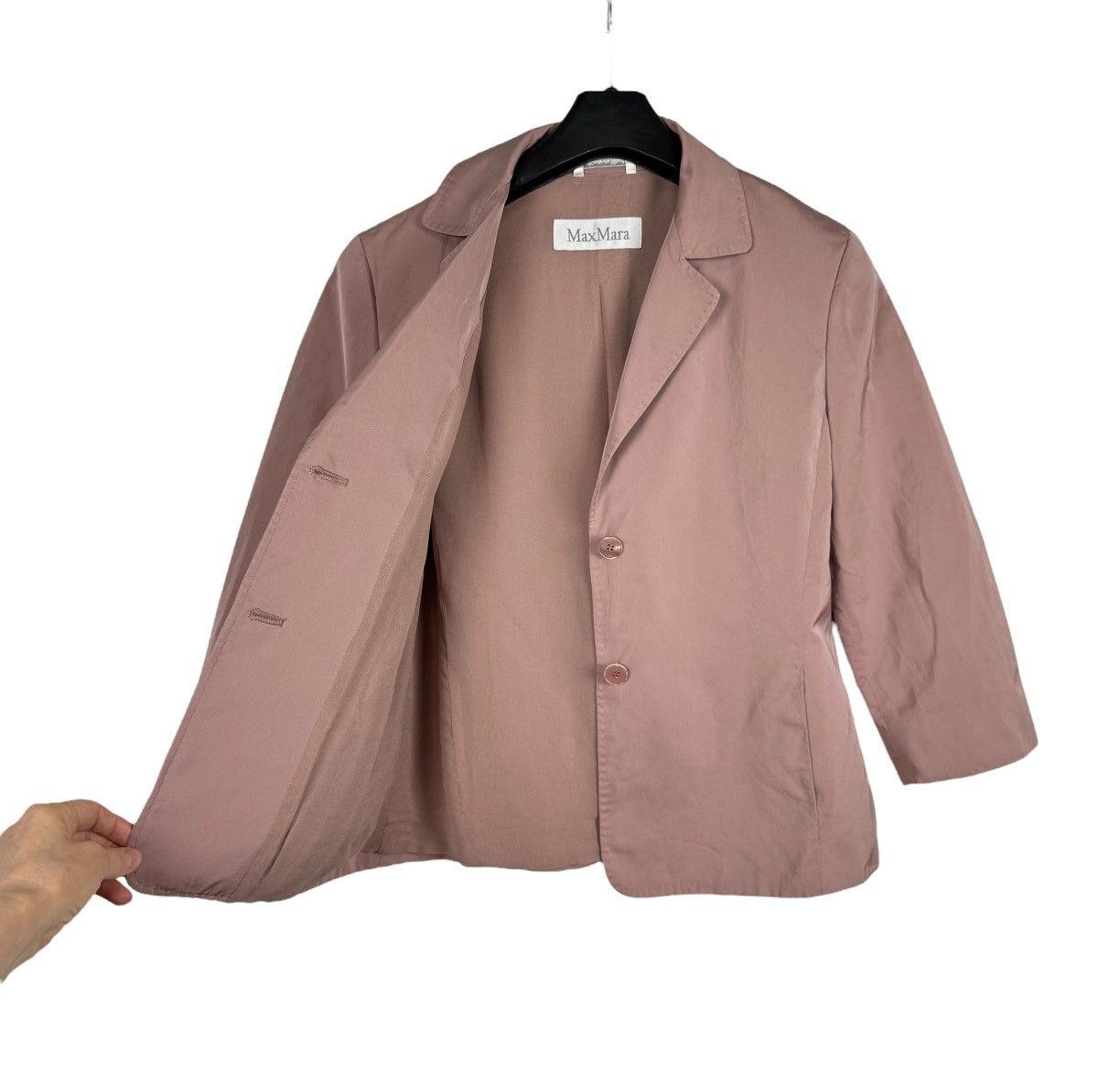 Max Mara Max Mara Powdery Polyester-Seta Blazer Sleeve 3/4 size US10 Size L / US 10 / IT 46 - 9 Thumbnail