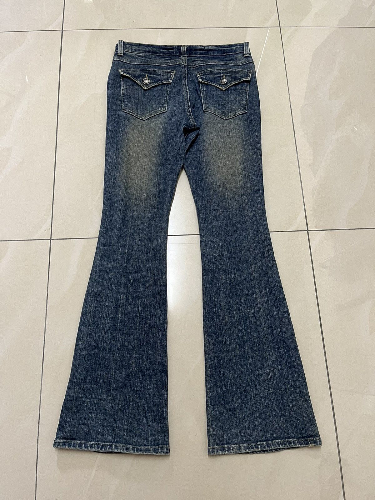 If Six Was Nine × Jean × Tornado Mart Flare jeans back rush distressed mud rusty low rise Size US 28 / EU 44 - 6 Thumbnail