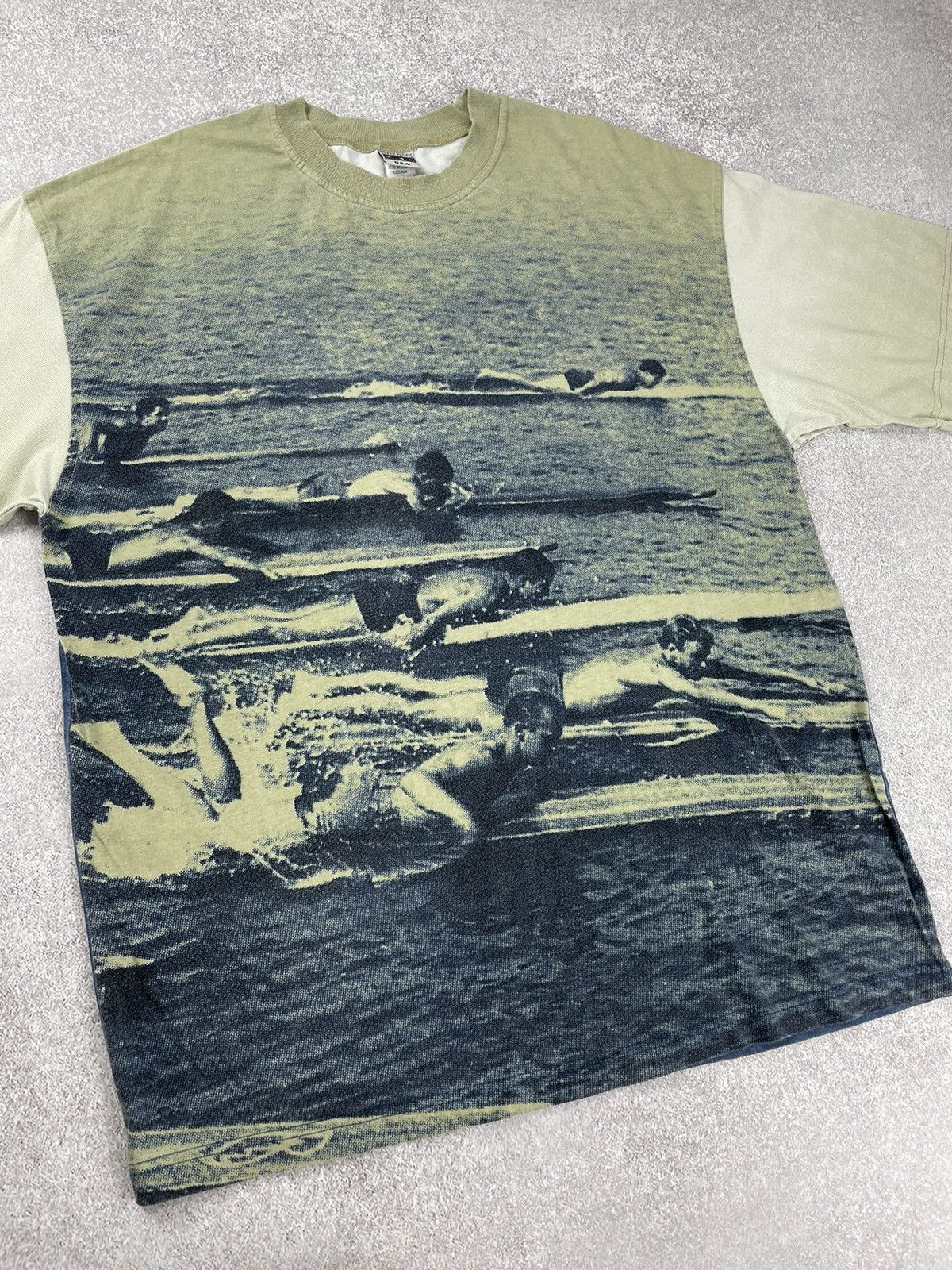 Ocean Pacific × Vintage Vintage Ocean Pacific Big Logo Surf Style Tee T shirt Size US XL / EU 56 / 4 - 4 Thumbnail