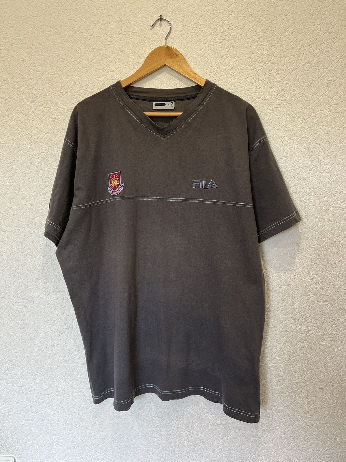 Fila Vintage 00’s FILA West Ham Grey T Shirt Tee Size US XL / EU 56 / 4 - 1 Thumbnail