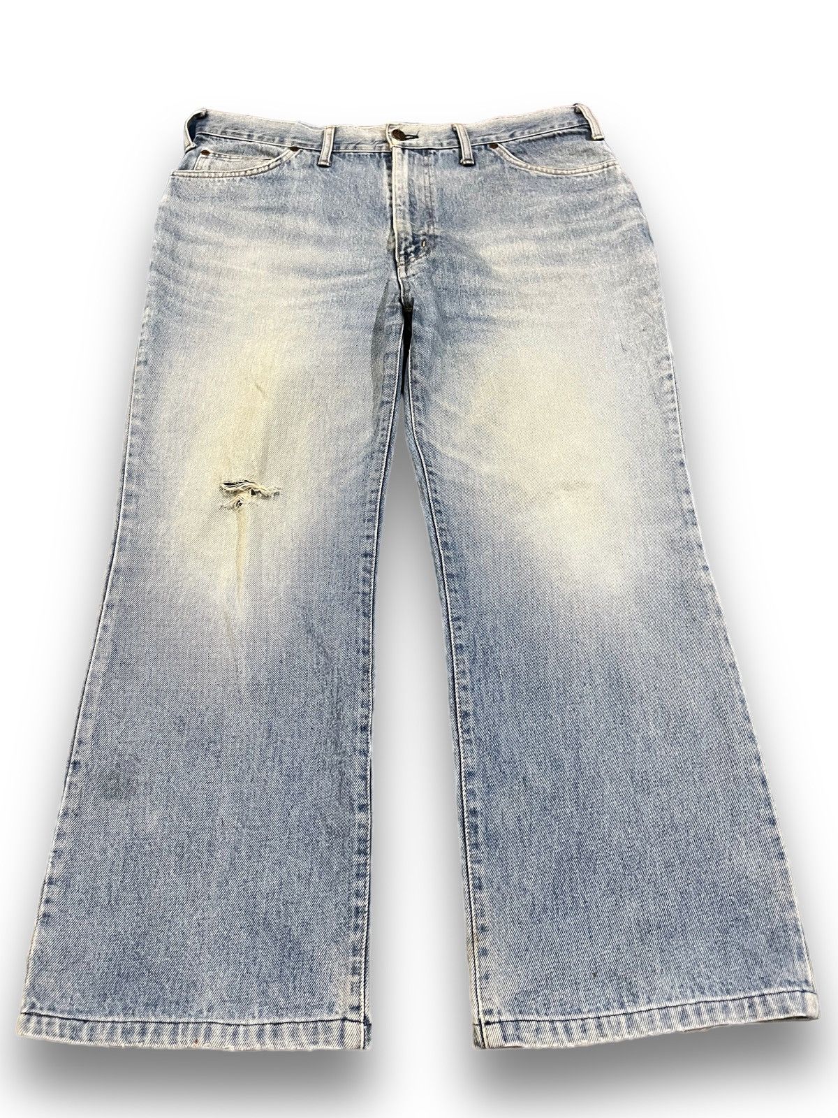 Le Grande Bleu (L.G.B.) Vintage BigStone Baggy Distressed Denim Size US 37 - 1 Thumbnail