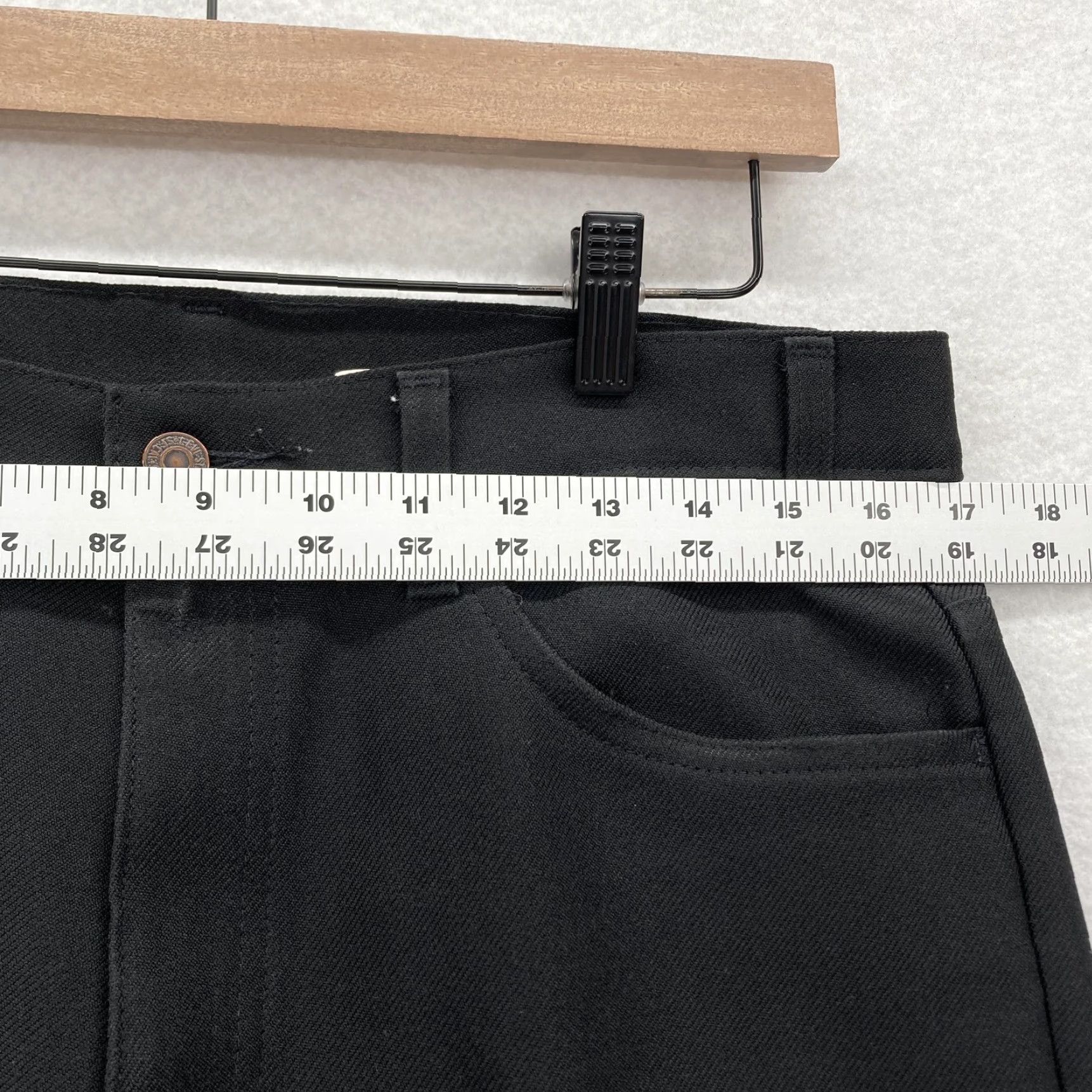 Levi's VINTAGE Levi's Pants Mens 34x25 Black Twill Zip Fly Dacron Polyester Pants Size US 34 / EU 50 - 7 Thumbnail