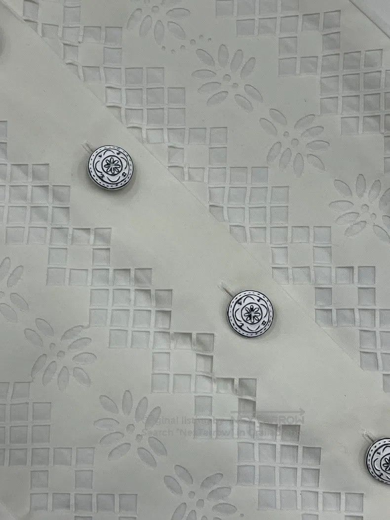 Chanel Chanel White stitching hollow lapel shirt long sleeves Size XXS / US 00 / IT 34 - 3 Thumbnail