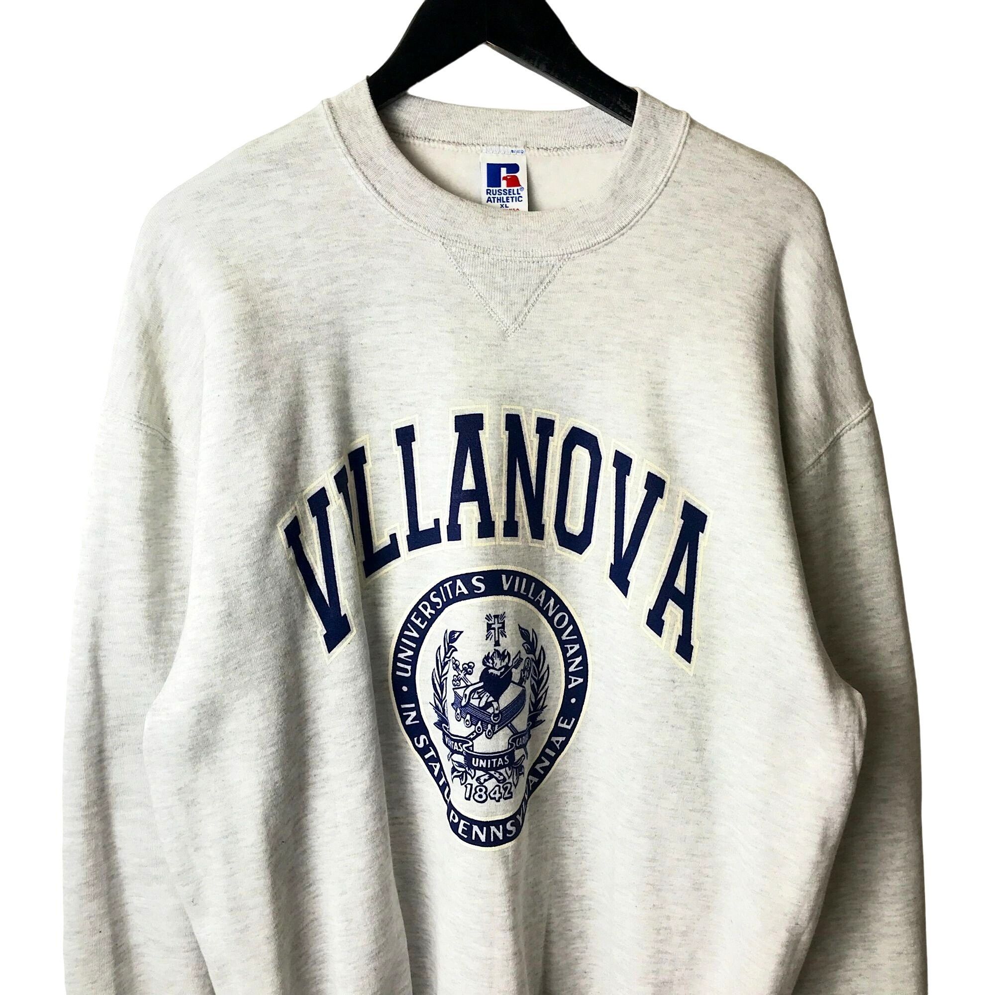 Vintage Villanova University Wildcats Crewneck Sweatshirt Gray Large