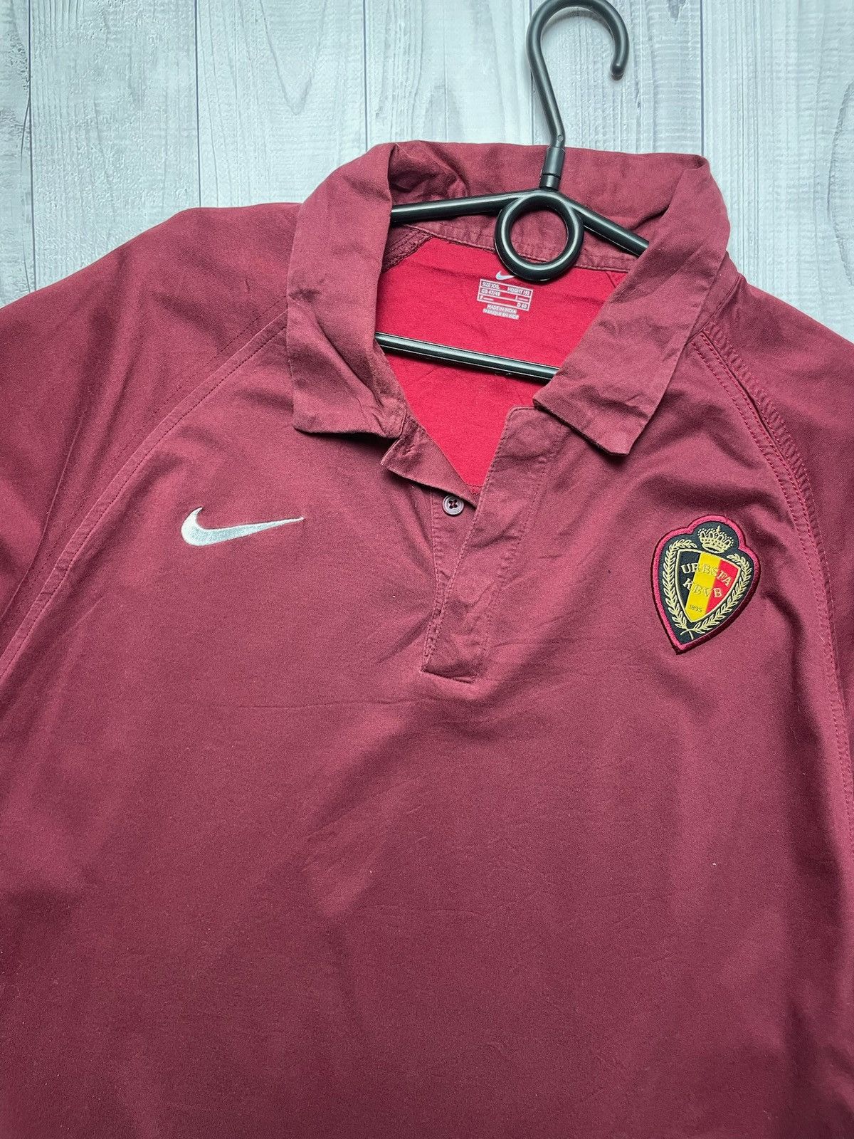 Nike × Vintage Vintage Nike Belgium polo soccer logo total 90 size XXL red Size US XXL / EU 58 / 5 - 2 Thumbnail