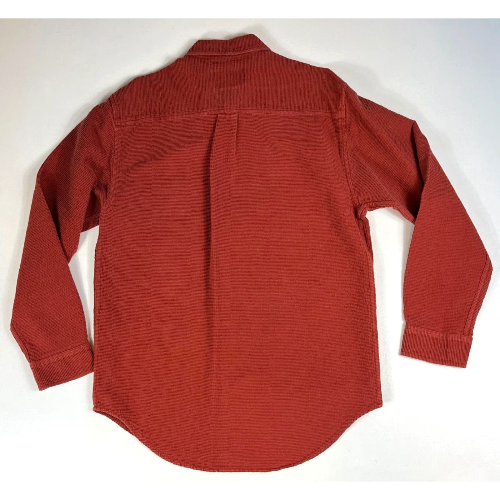 The Territory Ahead VINTAGE The Territory Ahead Button-Up Ribbed Cotton Shirt Brick Red L Mens Size US L / EU 52-54 / 3 - 4 Thumbnail