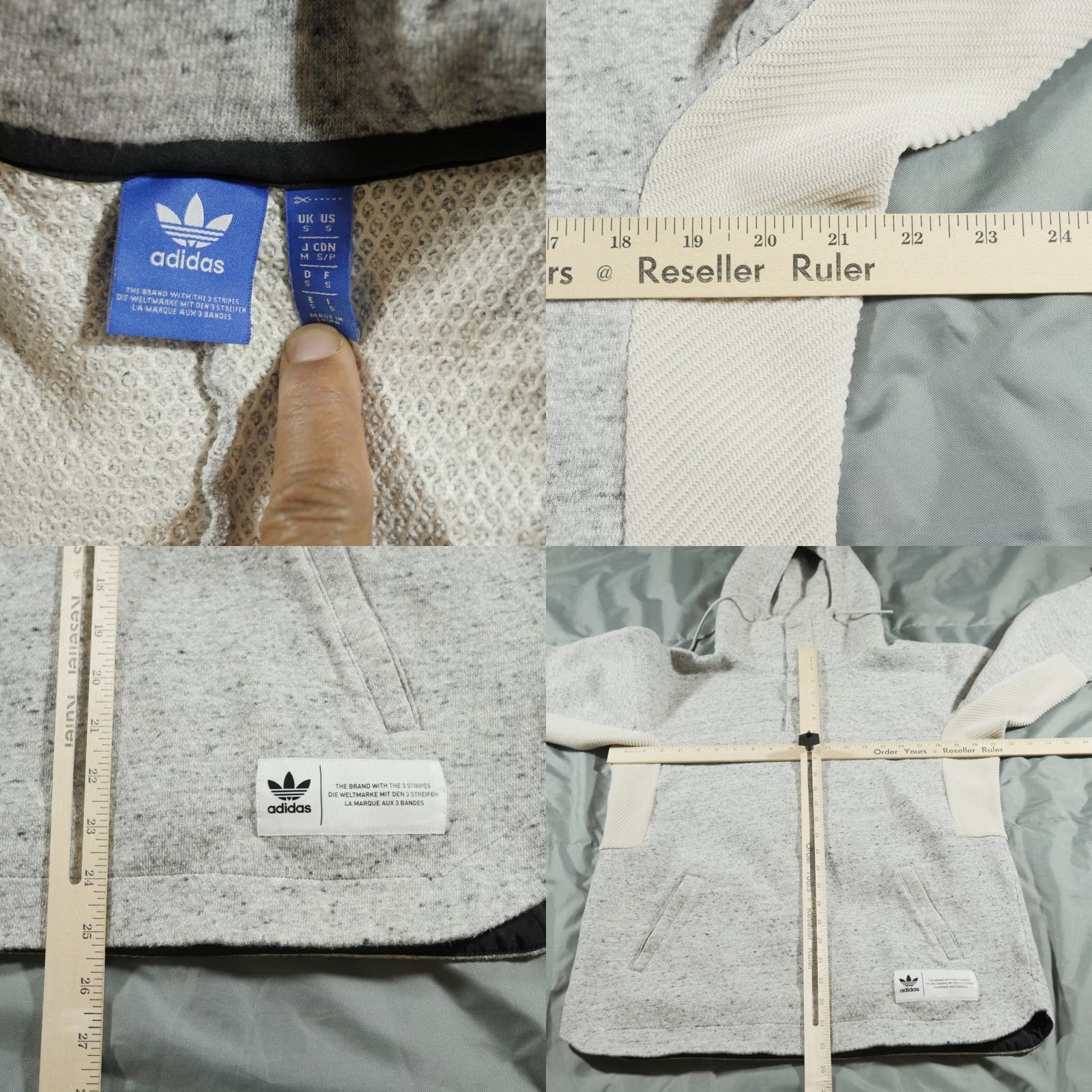 Adidas Adidas Sweater Mens Small Gray Hoodie Originals Trefoil Sweatshirt Hybrid BS4574 Size US S / EU 44-46 / 1 - 8 Thumbnail