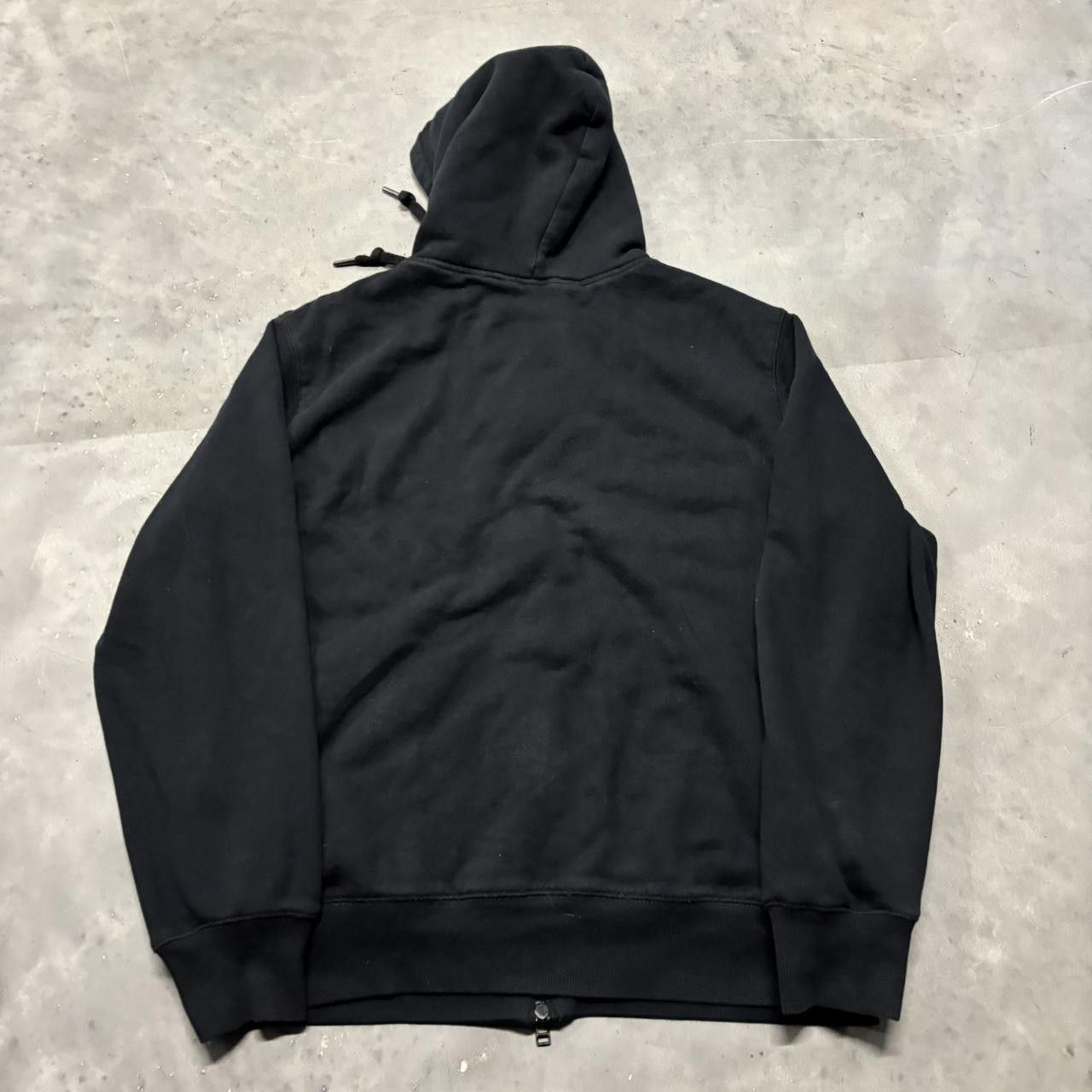 Japanese Brand × Vintage Crazy Vintage Y2K/2000s Black Blank Sherpa Lined Essential Zip Up Hoodie! Size US L / EU 52-54 / 3 - 8 Thumbnail