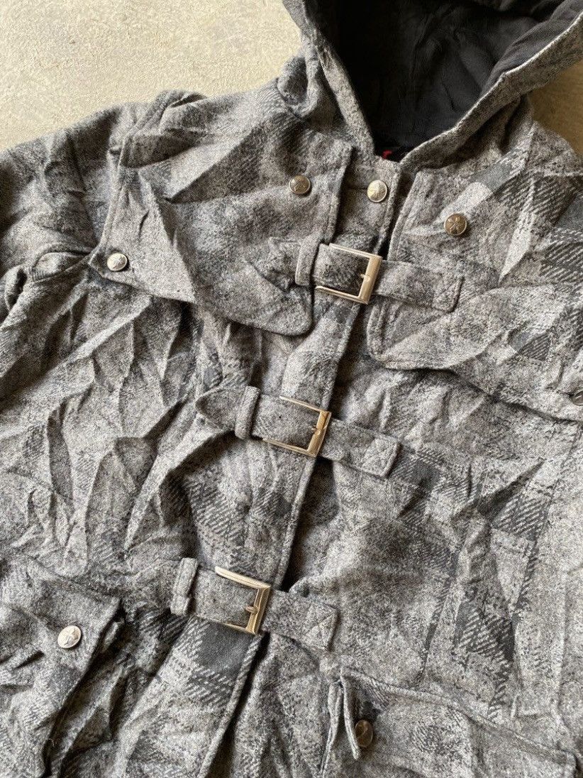 Japanese Brand Vintage Rare H Anarchy Punk Wool Bondage Hodded Jacket Size US M / EU 48-50 / 2 - 3 Thumbnail