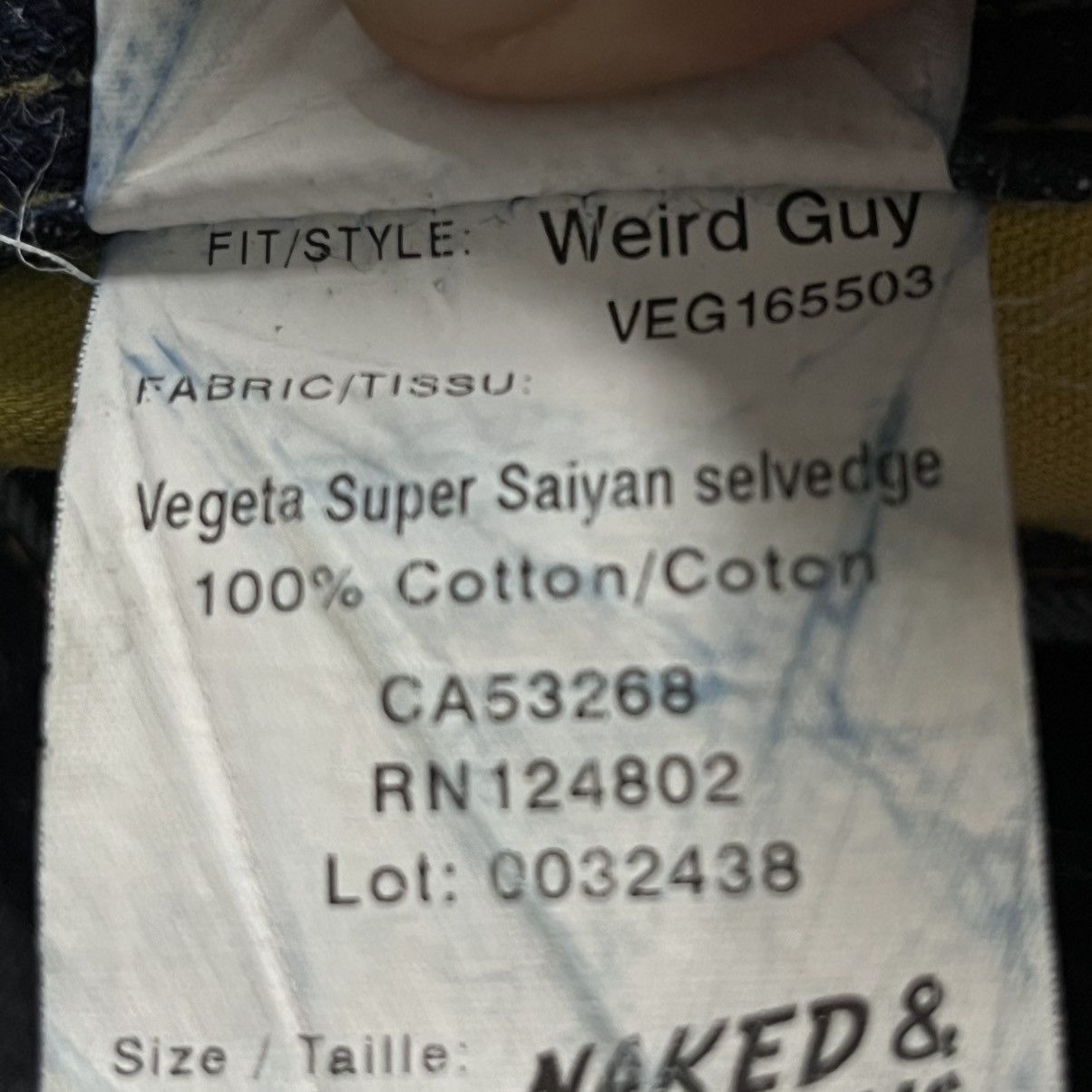 Naked & Famous Naked & Famous x Dragon Ball Z “Vegeta” Selvedge Denim Rare Size US 34 / EU 50 - 15 Thumbnail