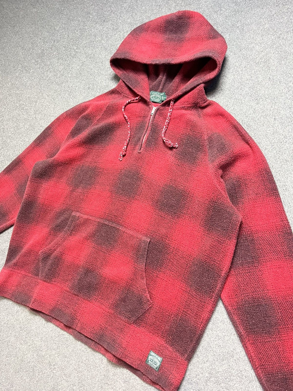 Ralph Lauren Polo Ralph Lauren Plaid Brushed Fleece Half Zip Hoodie Size US XL / EU 56 / 4 - 3 Thumbnail