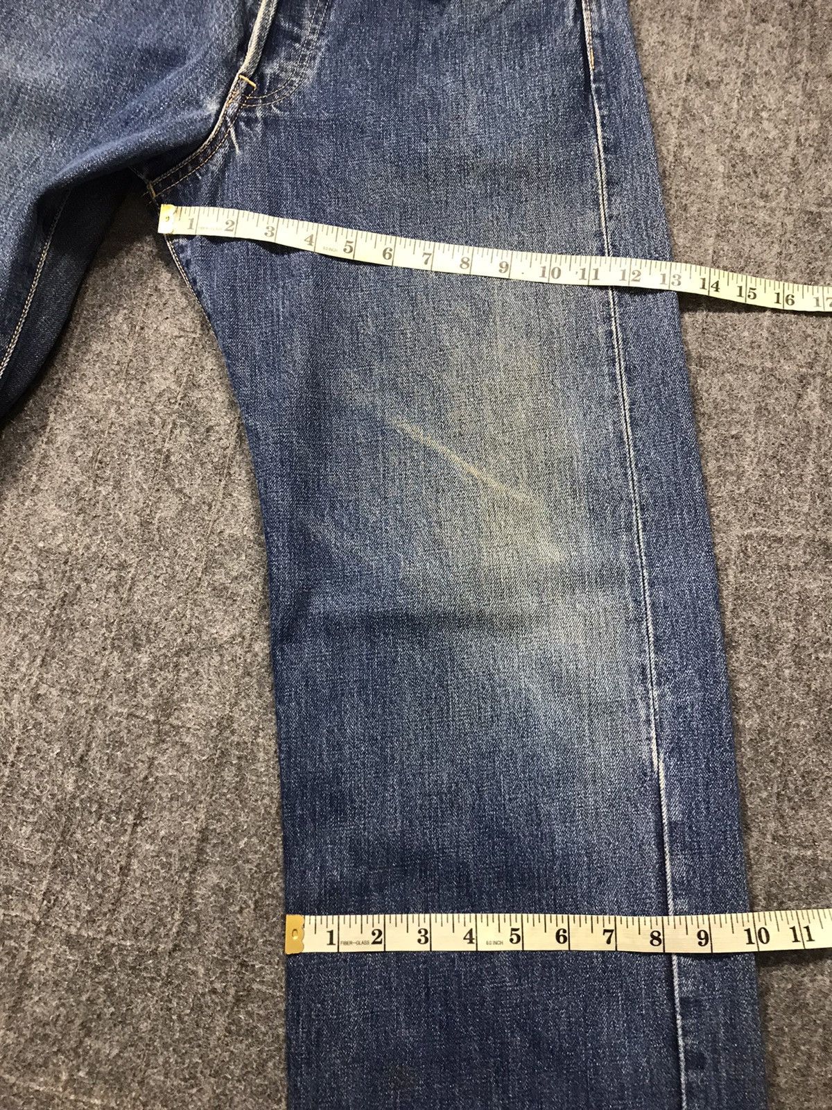 Edwin × Vintage Vintage Edwin 505 Selvedge Distressed Denim Jeans Size US 30 / EU 46 - 19 Thumbnail