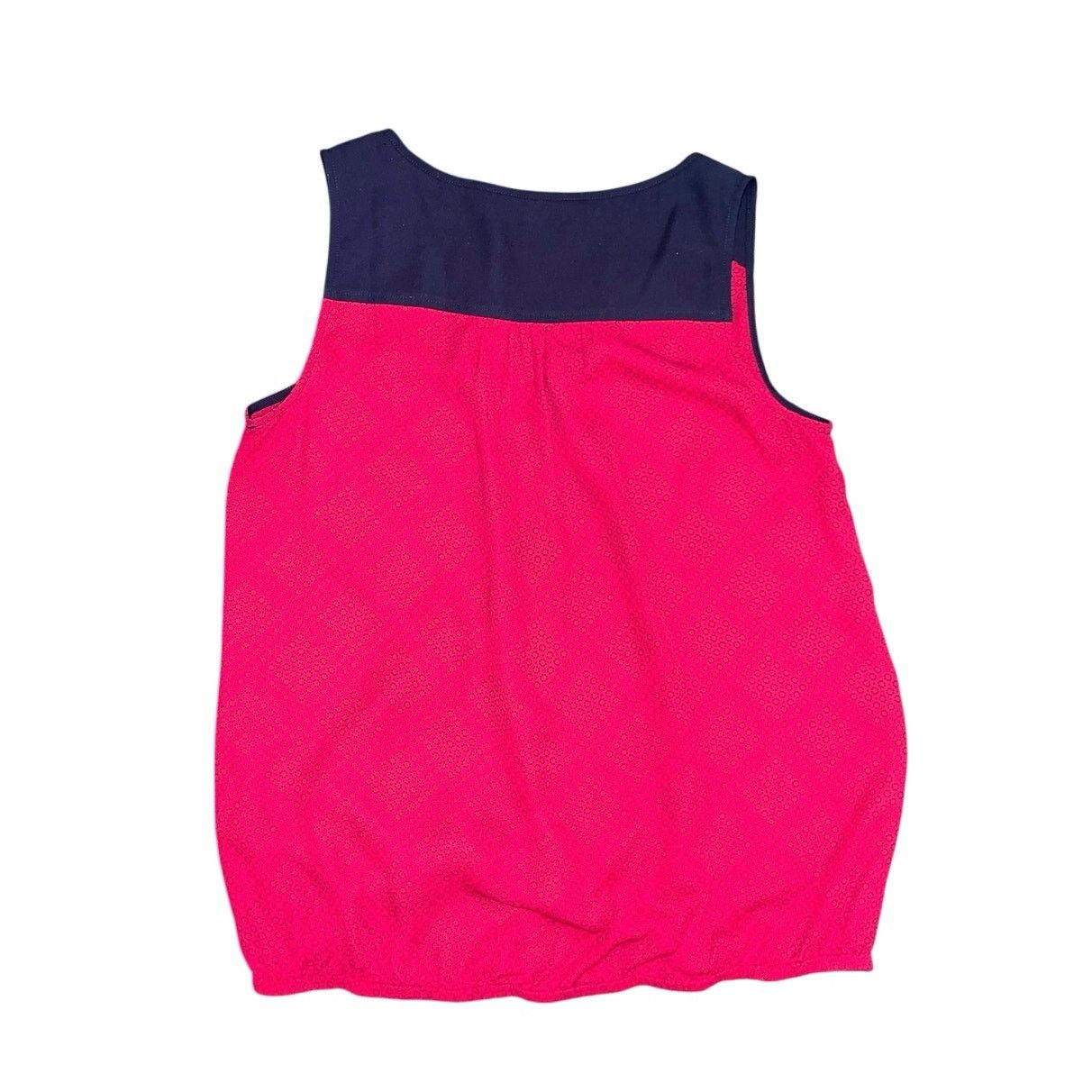 Tommy Hilfiger Sleeveless Two Tone Blouse V-neck Medium Office Casual Chic Size M / US 6-8 / IT 42-44 - 2 Thumbnail