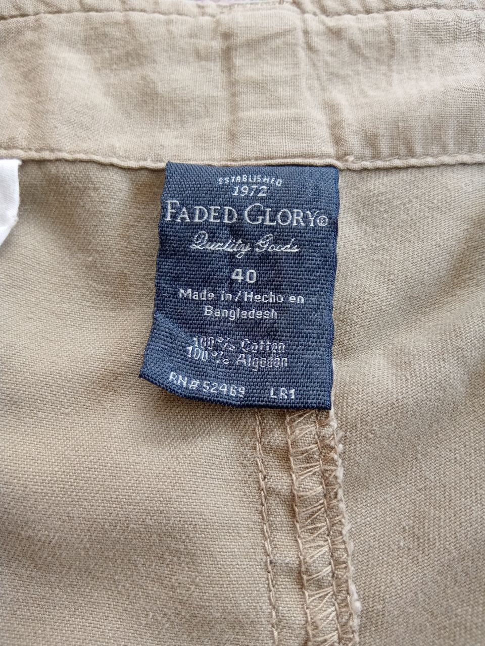 Faded Glory Faded Glory Sand Khaki Cargo Mens Shorts Size US 40 / EU 56 - 4 Thumbnail