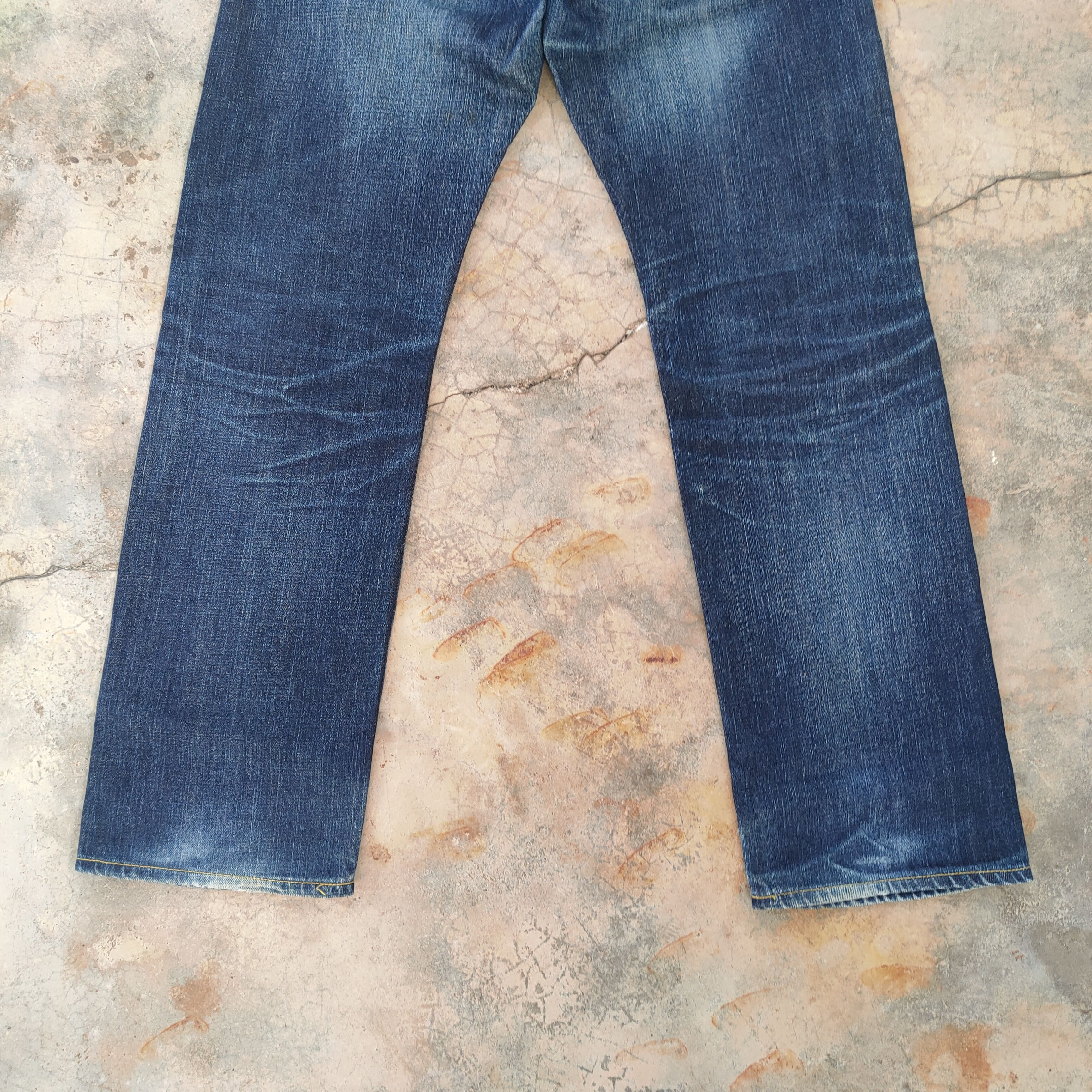 Jean W32 VINTAGE BACK NUMBER RIPPED FADED JEANS DENIM PANTS Size US 32 / EU 48 - 9 Thumbnail