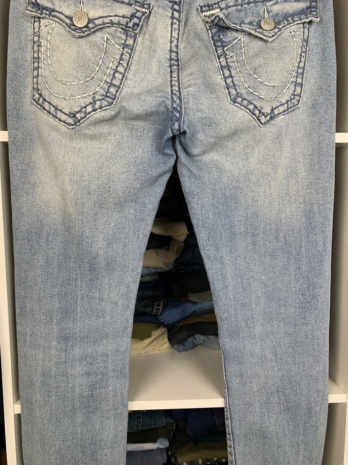 True Religion Rocco Relaxed Skinny Distressed Denim Jeans