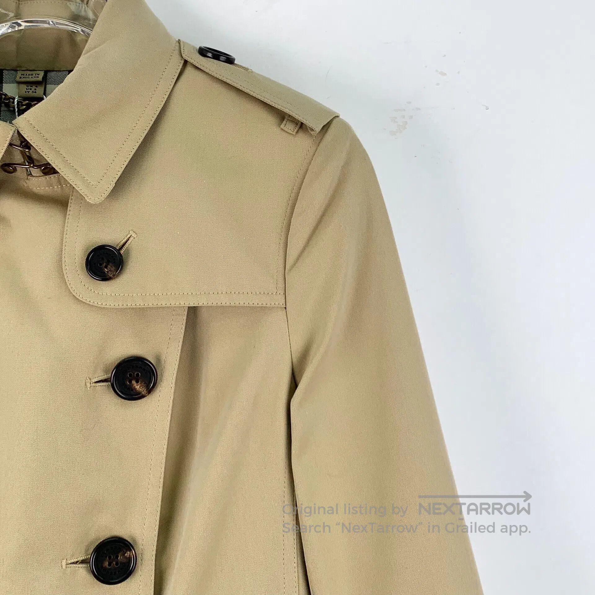 Burberry Burberry Brown Cotton Collar Double-breasted Long Sleeve B Size XS / US 0-2 / IT 36-38 - 3 Thumbnail