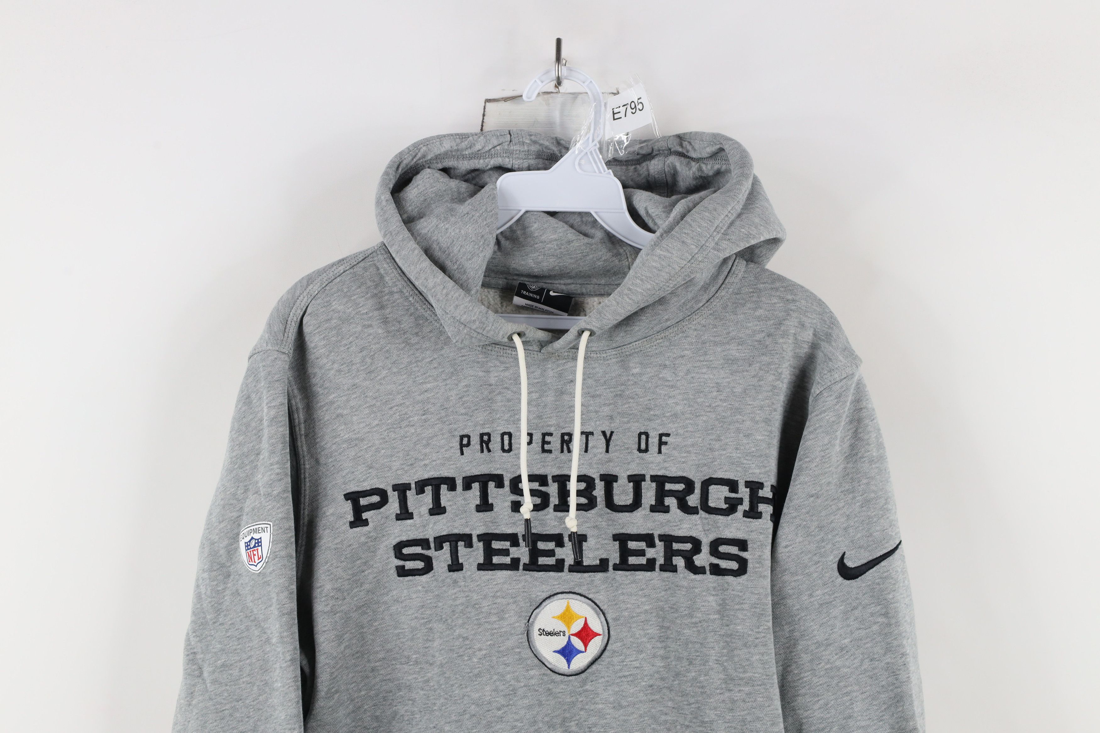 Nike × Vintage Nike NFL Training Pittsburgh Steelers Football Hoodie Gray Size US S / EU 44-46 / 1 - 2 Thumbnail