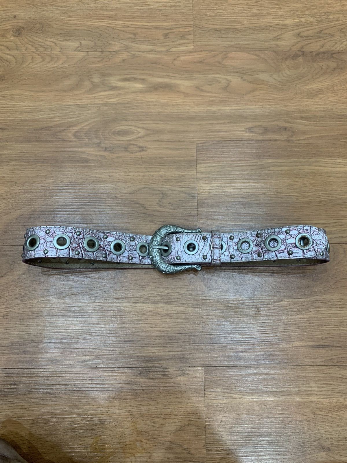 14th Addiction Pink metalic studded ringers snake punk belt Size ONE SIZE - 7 Thumbnail