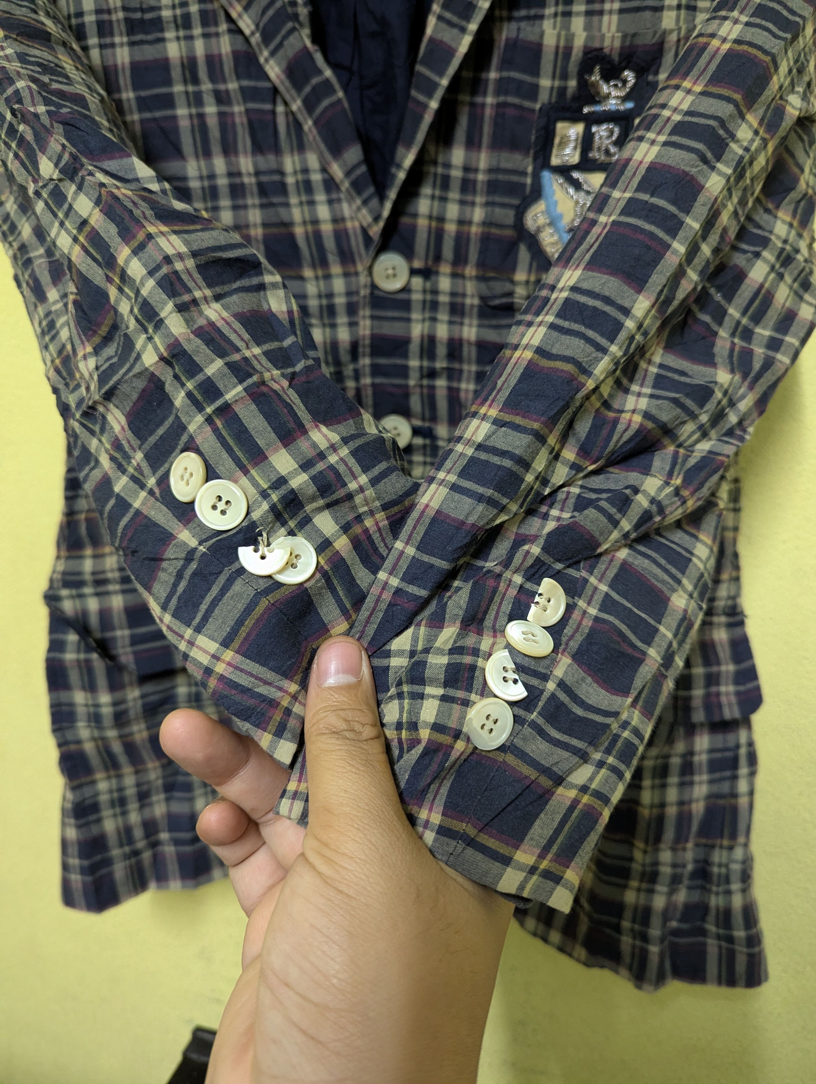 Polo Ralph Lauren Polo Ralph Lauren Blazer Navy Plaid Crest Lined Size XS / US 0-2 / IT 36-38 - 8 Thumbnail