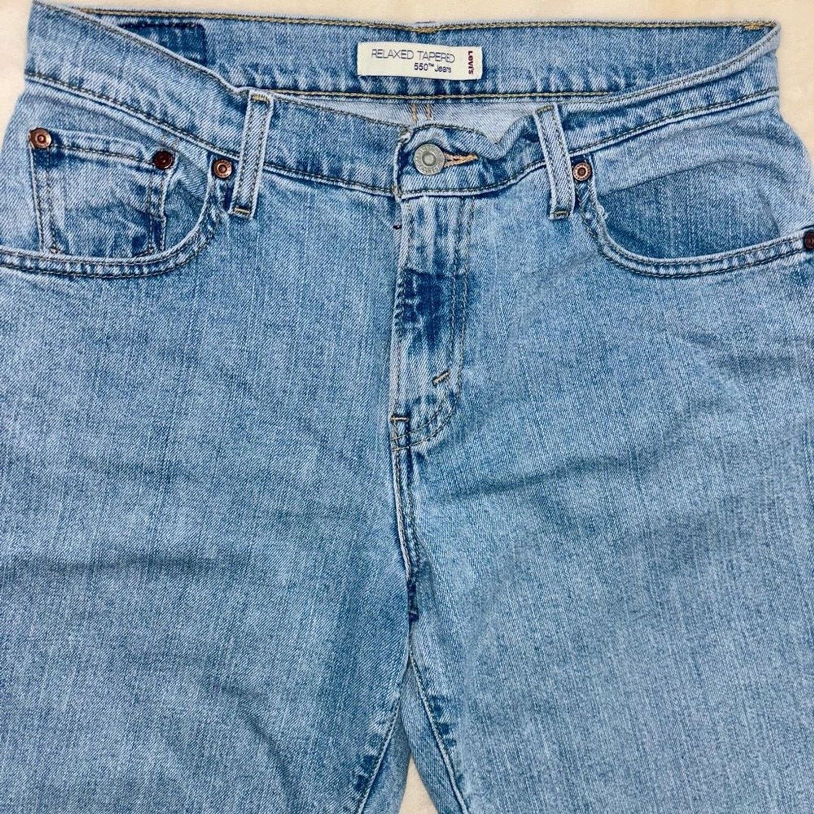 Levi's 505 Levis Light Wash Relaxed Tapered Jeans 8 Short Size 30" / US 8 / IT 44 - 4 Thumbnail