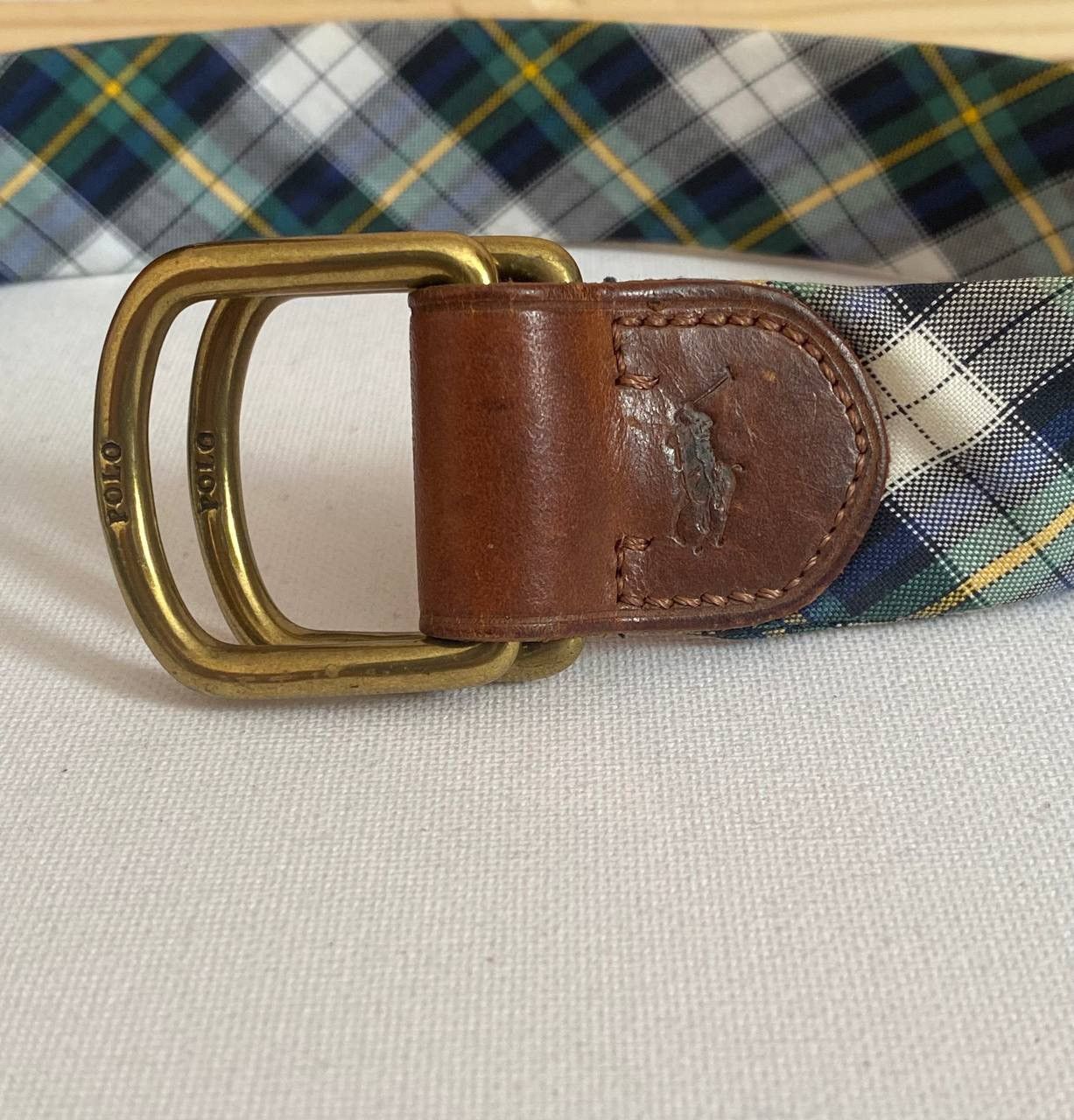 Polo Ralph Lauren POLO by RALPH LAUREN Plaid D-Ring BELT cotton / Leather Logo Size ONE SIZE - 6 Thumbnail