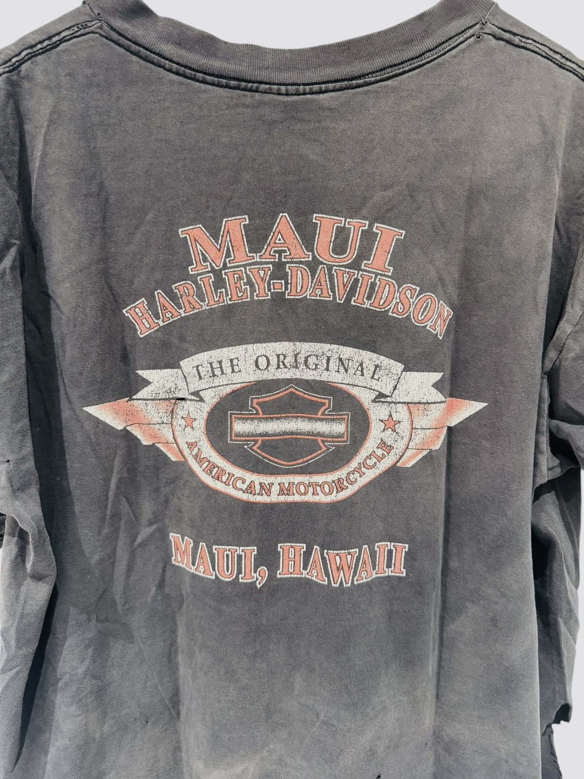 Harley Davidson Thrashed & Faded Vintage Harley Davidson Tee Size US XL / EU 56 / 4 - 4 Thumbnail