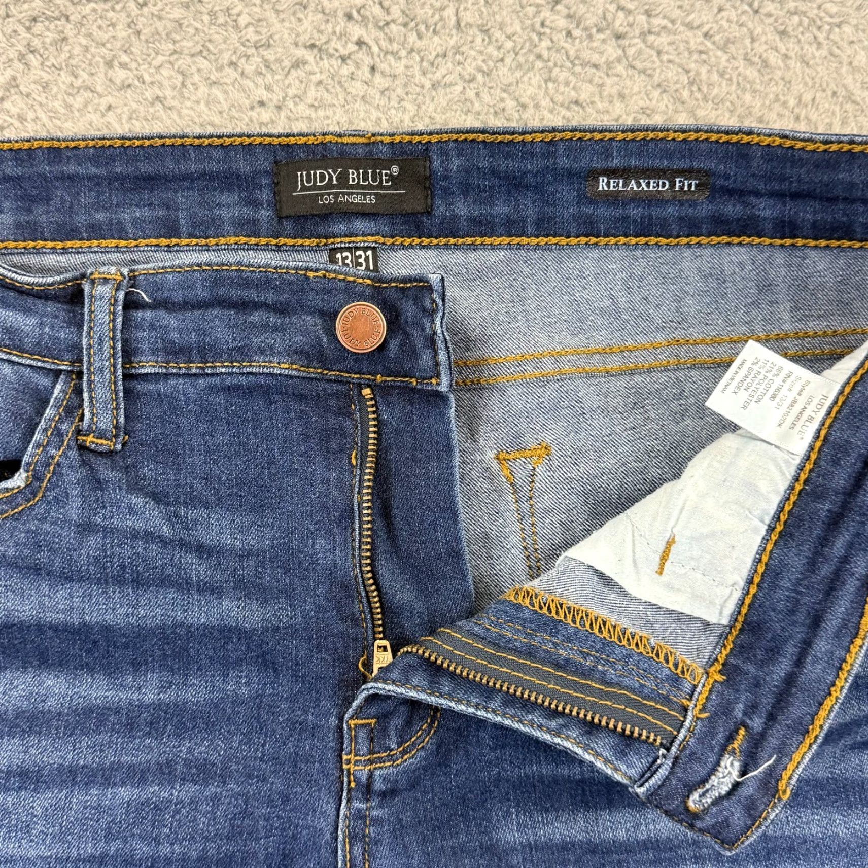 Denime Judy Blue Jeans Women’s 31 Relaxed Fit Dark Wash Stretch Skinny Denim 31x28 Vintage No City Preppy 5-Pocket Womens Jeans Size 24" / US 00 / IT 34 - 7 Thumbnail