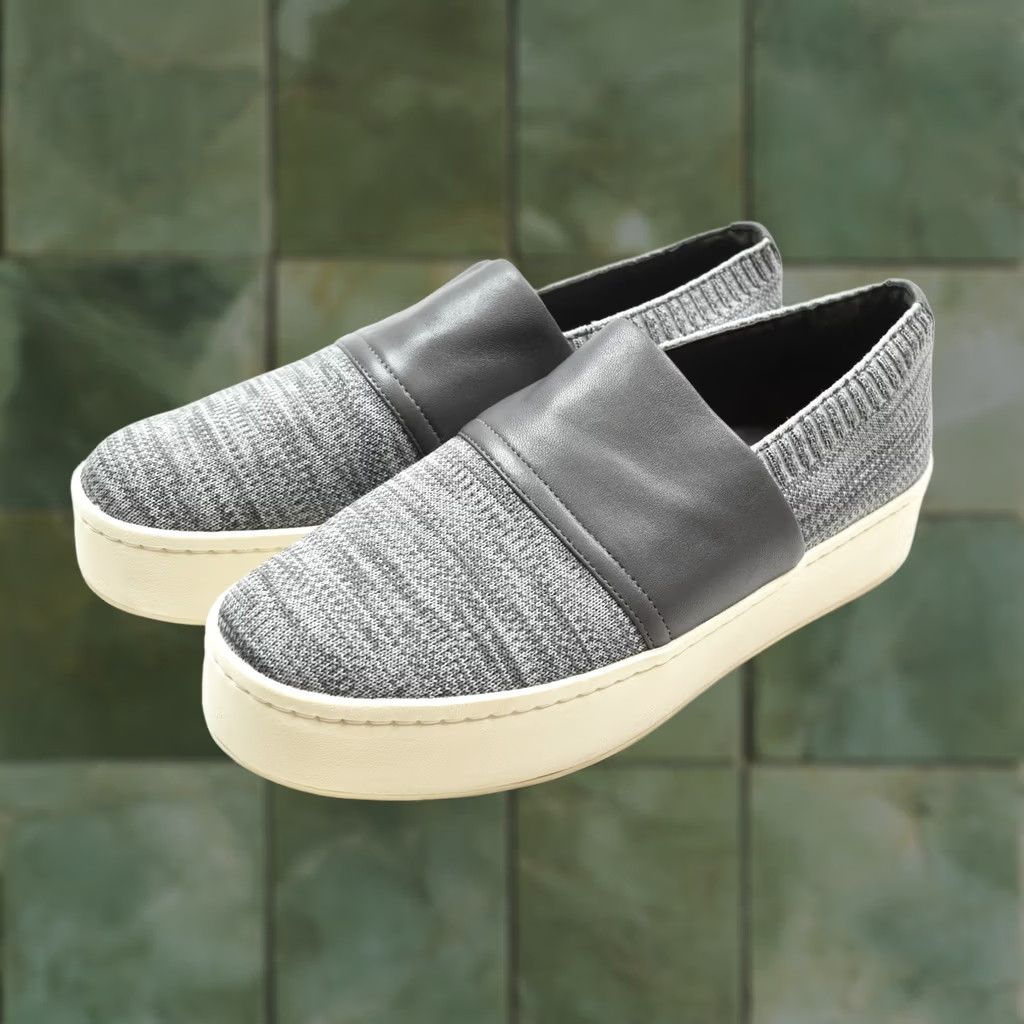 Vince Vince Ward Knit Platform Slip-on Sneakers Womens 7.5 Gray Comfort Casual Size US 8 / IT 38 - 1 Thumbnail