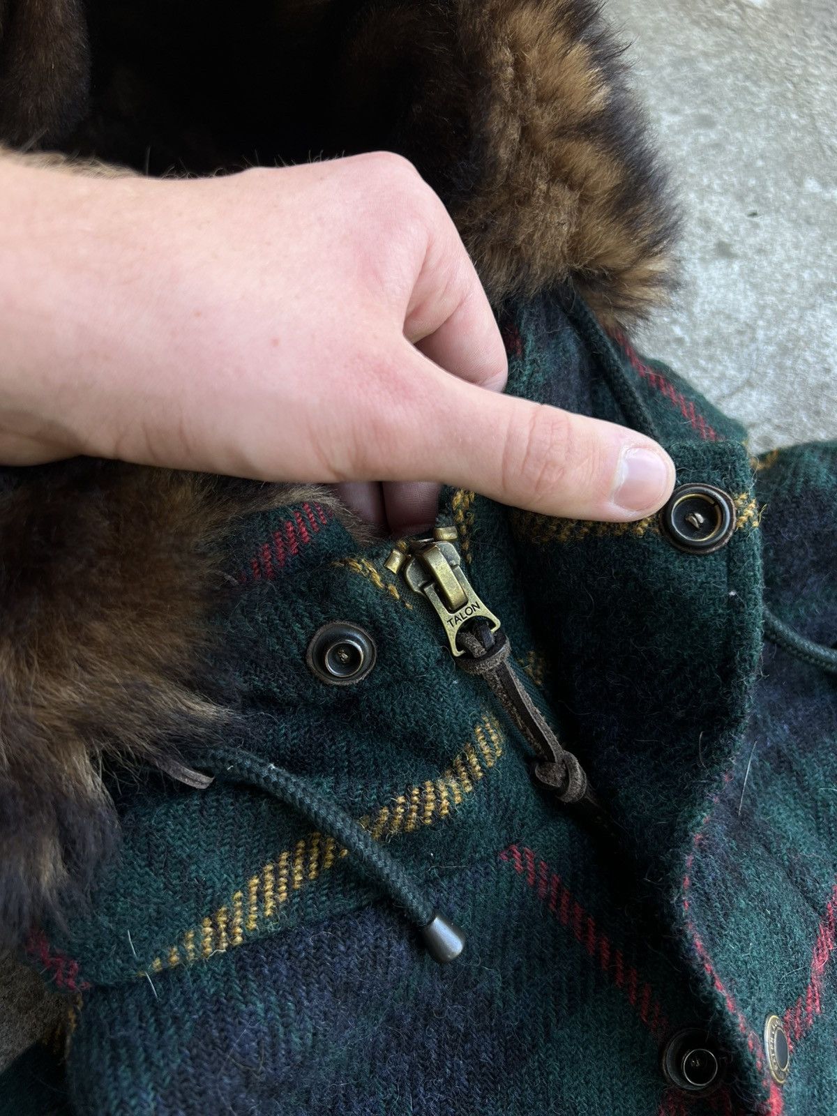 Ralph Lauren Blue Label × Vintage Ralph Lauren Blue Label Wool & Alpaca Blend Real Fur Jacket Size L / US 10 / IT 46 - 7 Thumbnail