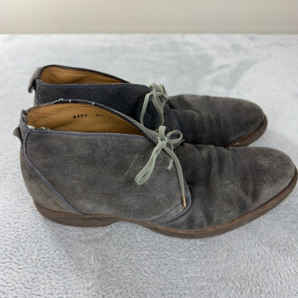 Isaia Isaia Napoli Grey Suede Leather Ankle Shoes Men’s Size 12 U Size US 12 / EU 45 - 2 Thumbnail
