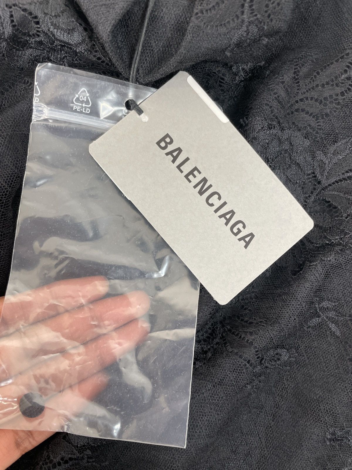Balenciaga floral lace high-neck gloved top Size XS / US 0-2 / IT 36-38 - 3 Thumbnail