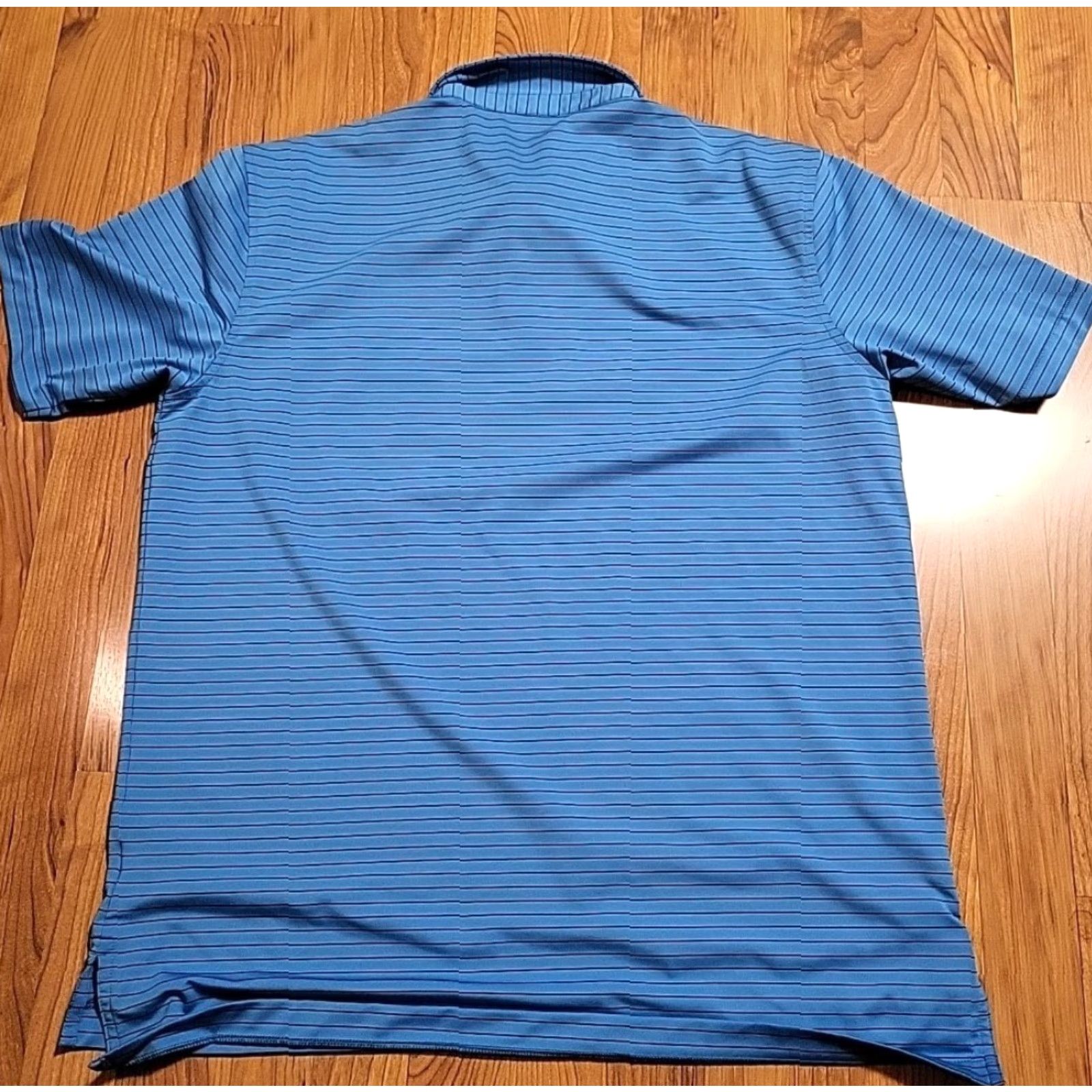 Peter Millar Peter Millar Summer Comfort Polo Shirt LG Blue Striped Short Sleeve Collared Golf Insurance Embroidered Logo Mens L Size US L / EU 52-54 / 3 - 3 Thumbnail