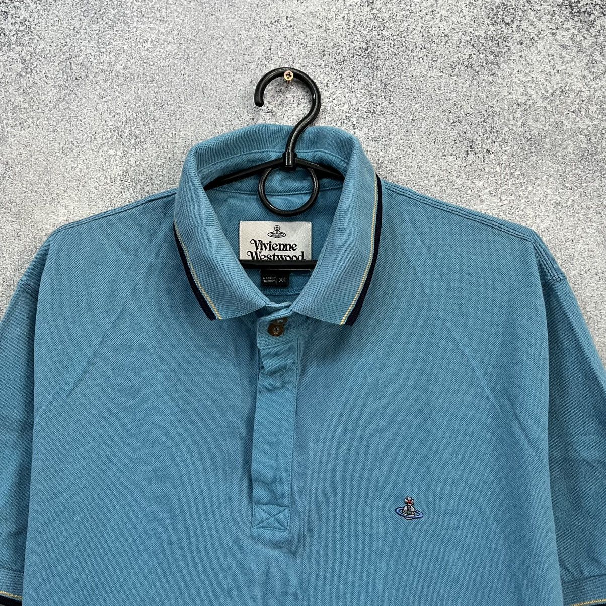 Vivienne Westwood Vivienne Westwood Polo T-Shirt Small Orb Logo Blue Size XL Size US XL / EU 56 / 4 - 4 Thumbnail