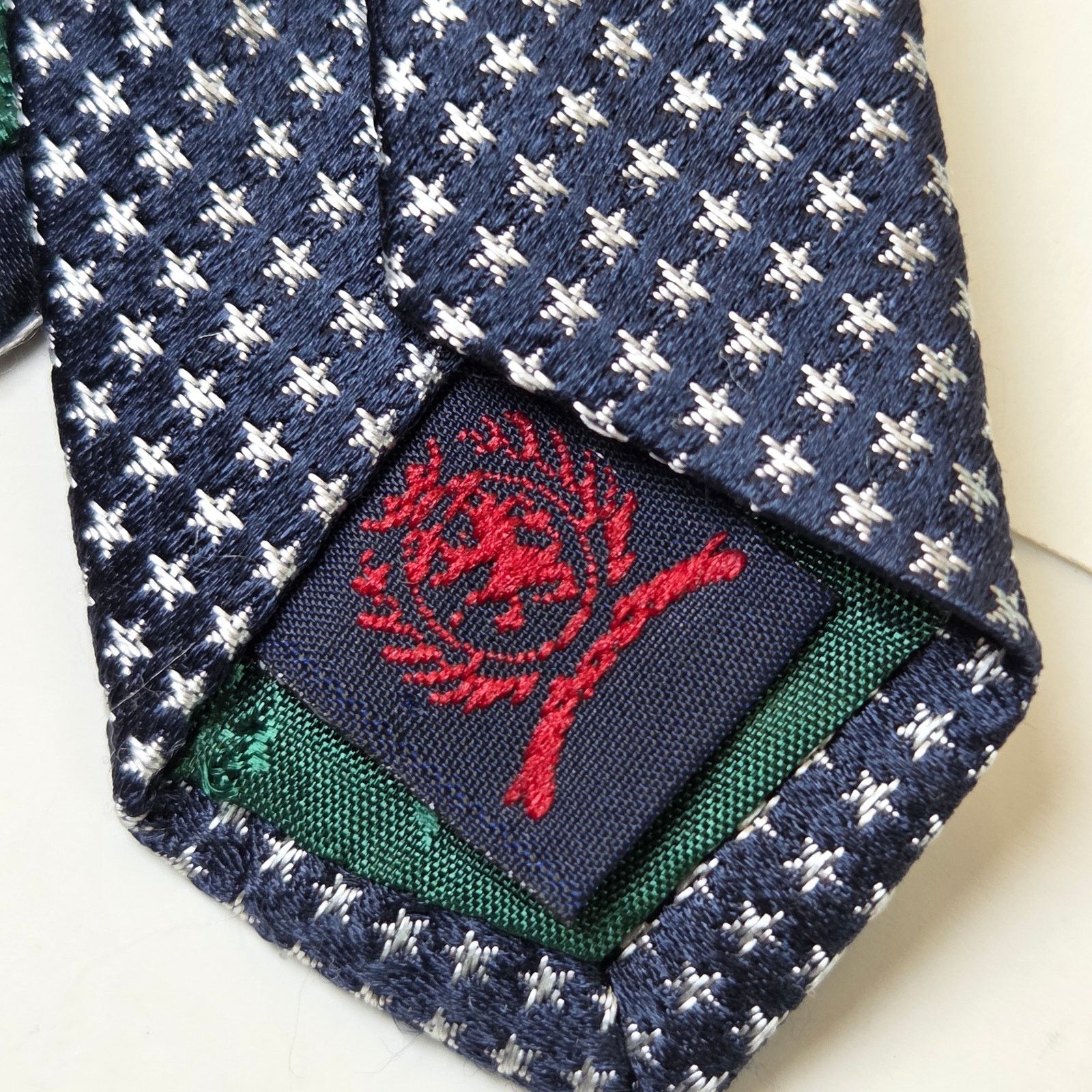 Tommy Hilfiger Tommy Hilfiger Silk Tie Lot Navy Blue USA 3.75 Contrast Tips Size ONE SIZE - 10 Thumbnail