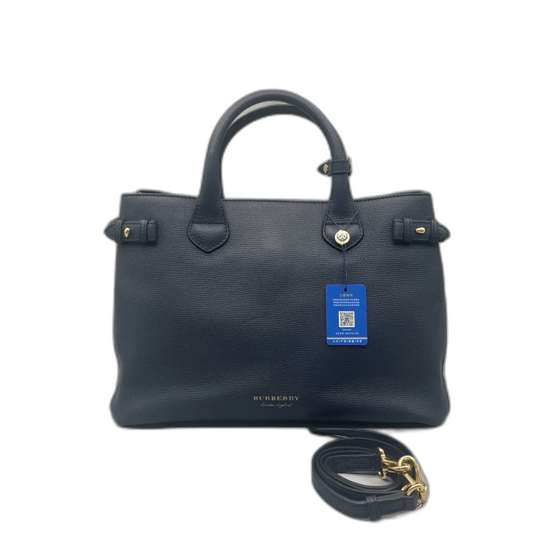 Burberry Burberry Leather Canvas Banner Handbag Size ONE SIZE - 1 Thumbnail